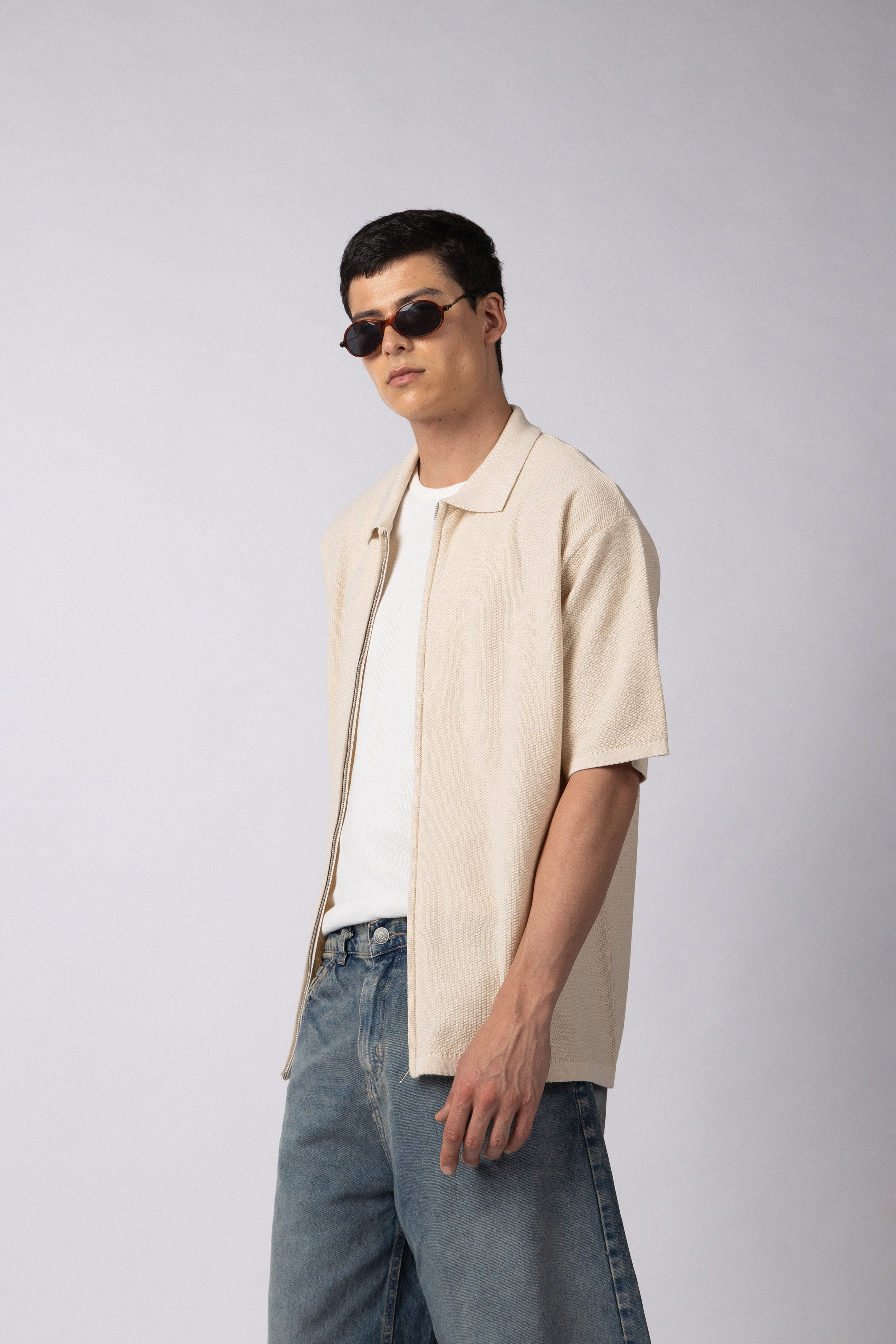 Chomba Tejida Rover Crudo (c/ cierre)