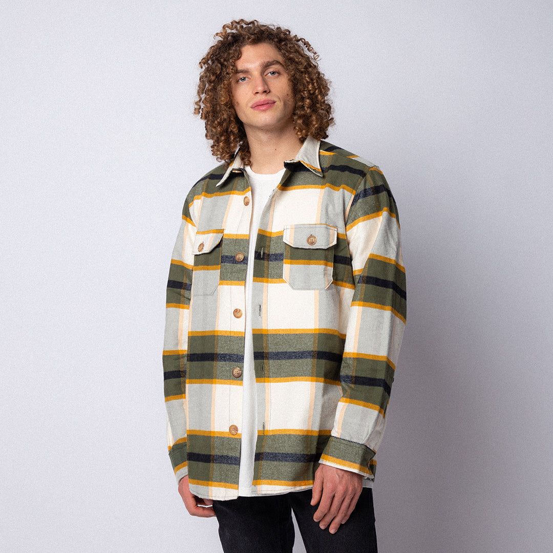 Camisaco Cipres Crudo Cuadrille