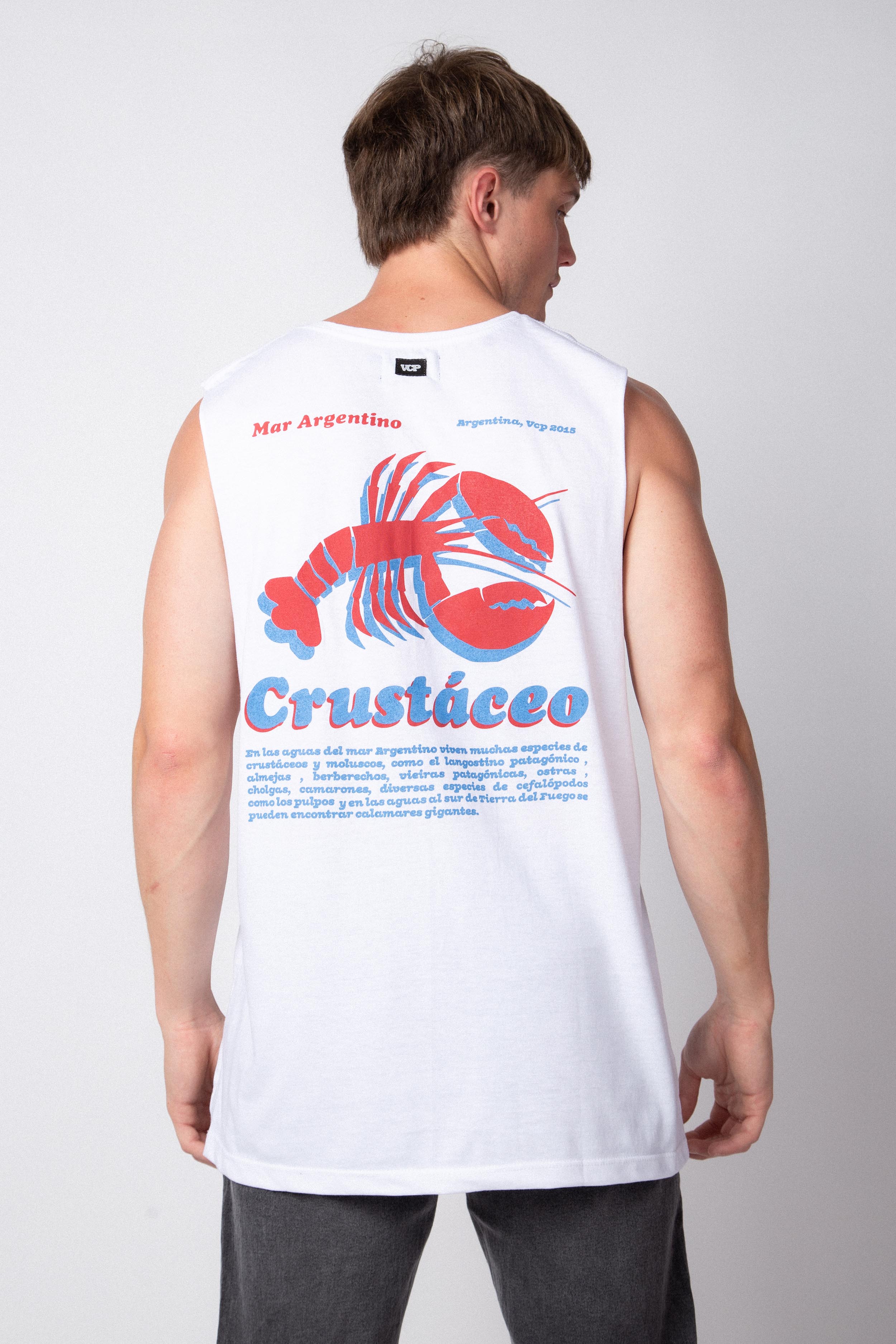 Musculosa Sudadera Crustaceo Blanca