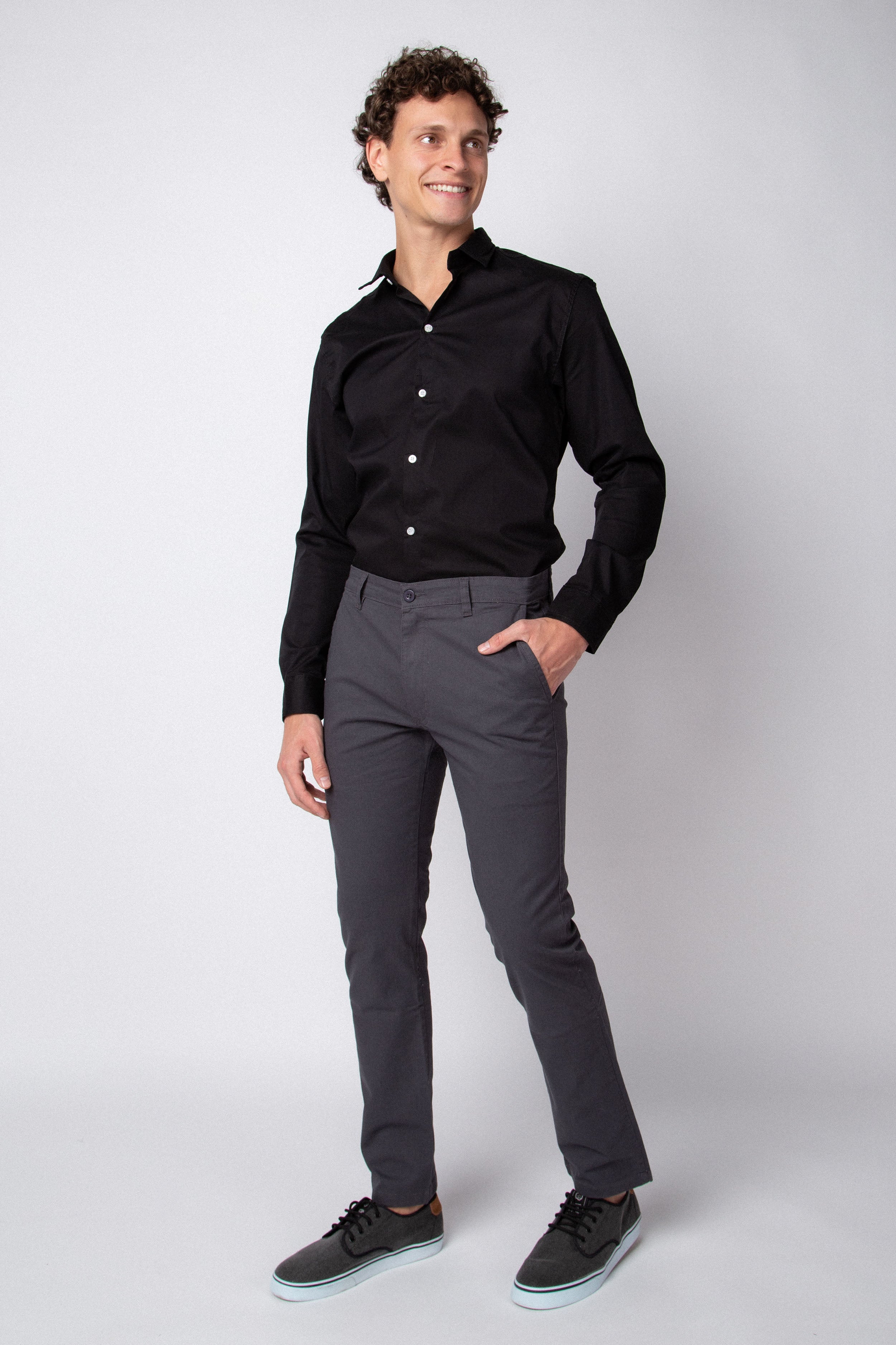 Camisa Manga Larga Base Negra
