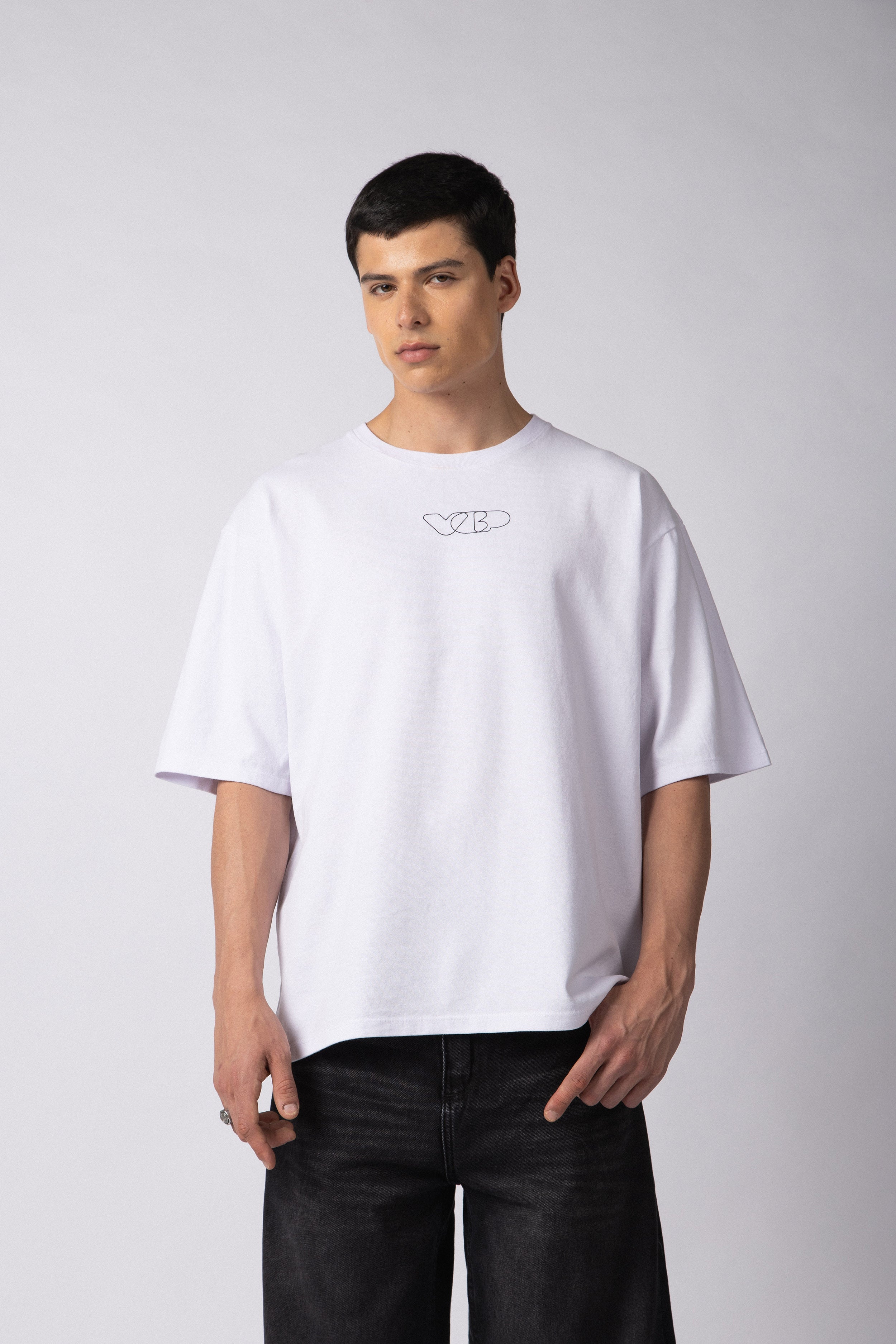 Remera Over Rhy Design Blanca