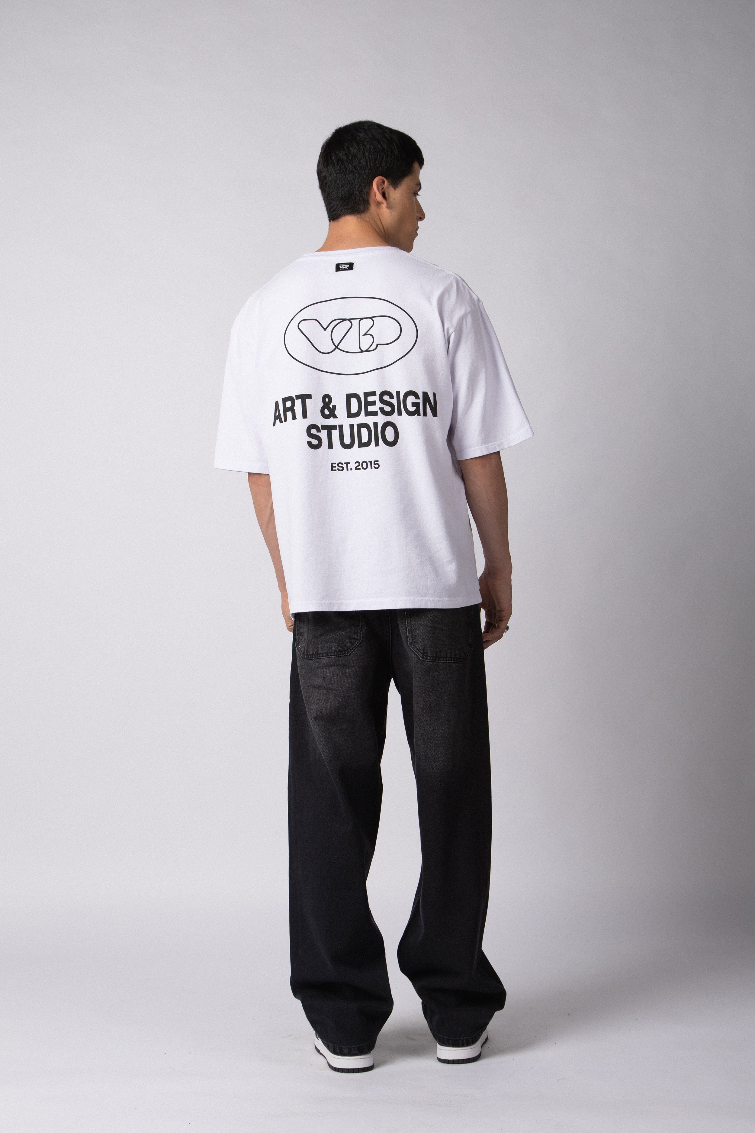 Remera Over Rhy Design Blanca