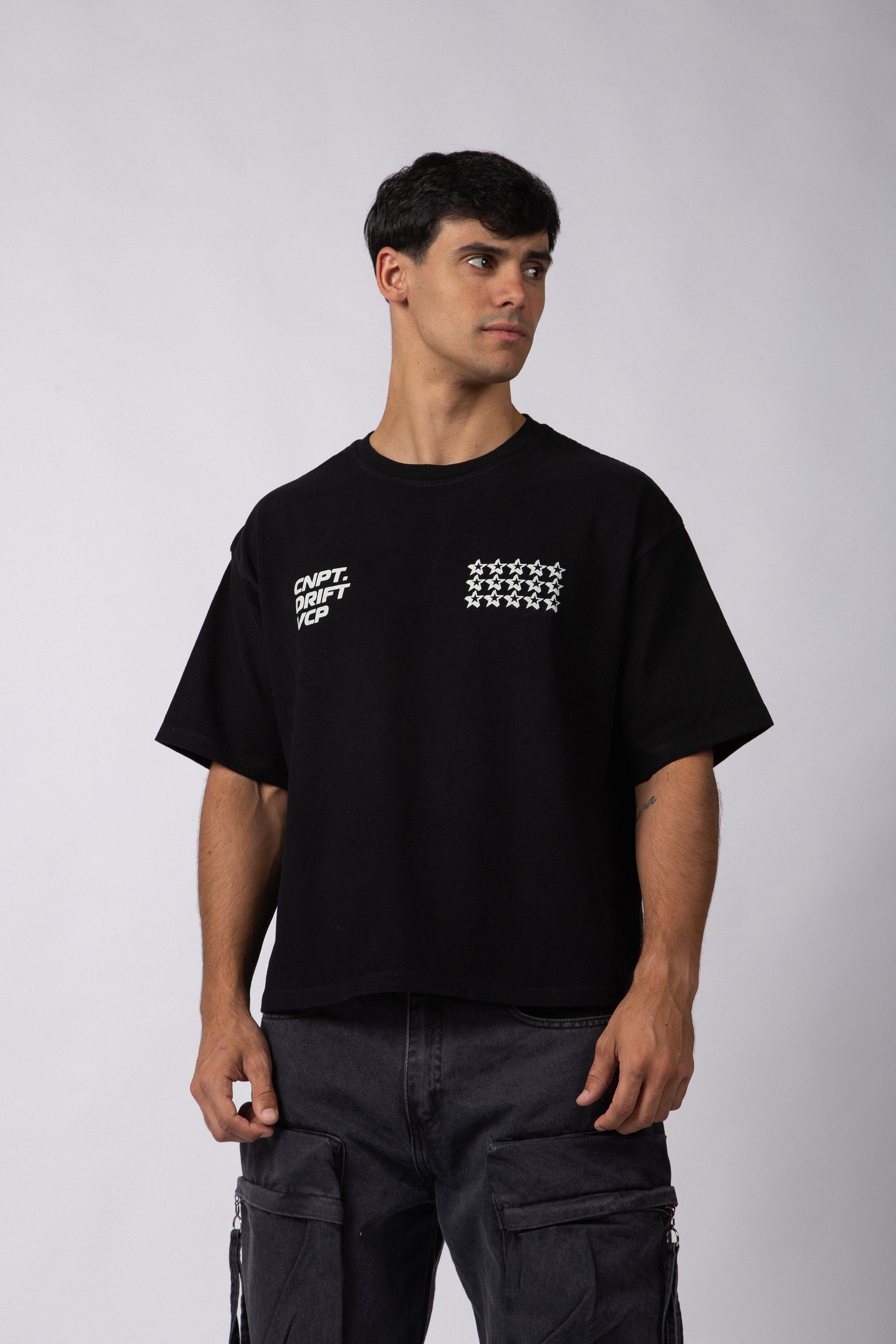 Remera Boxy Drift Negra