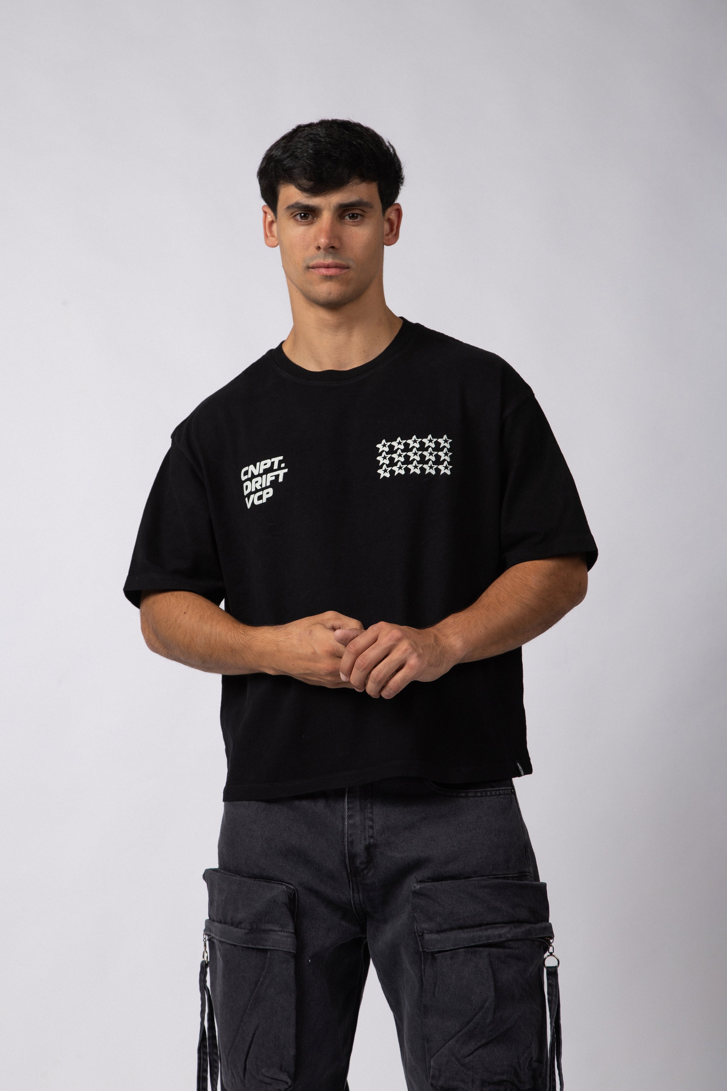 Remera Boxy Drift Negra