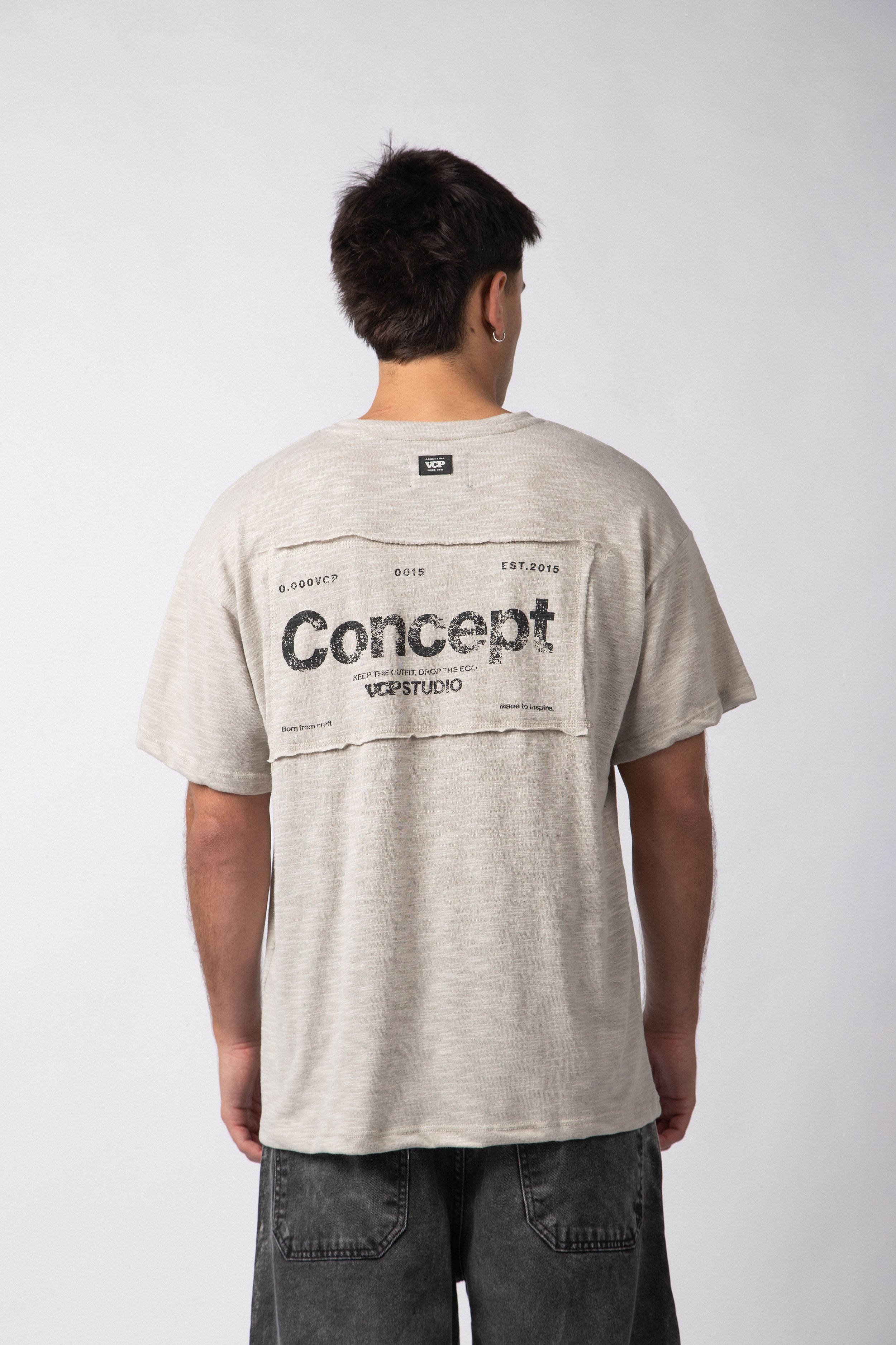 Remera Patch Drop Gris