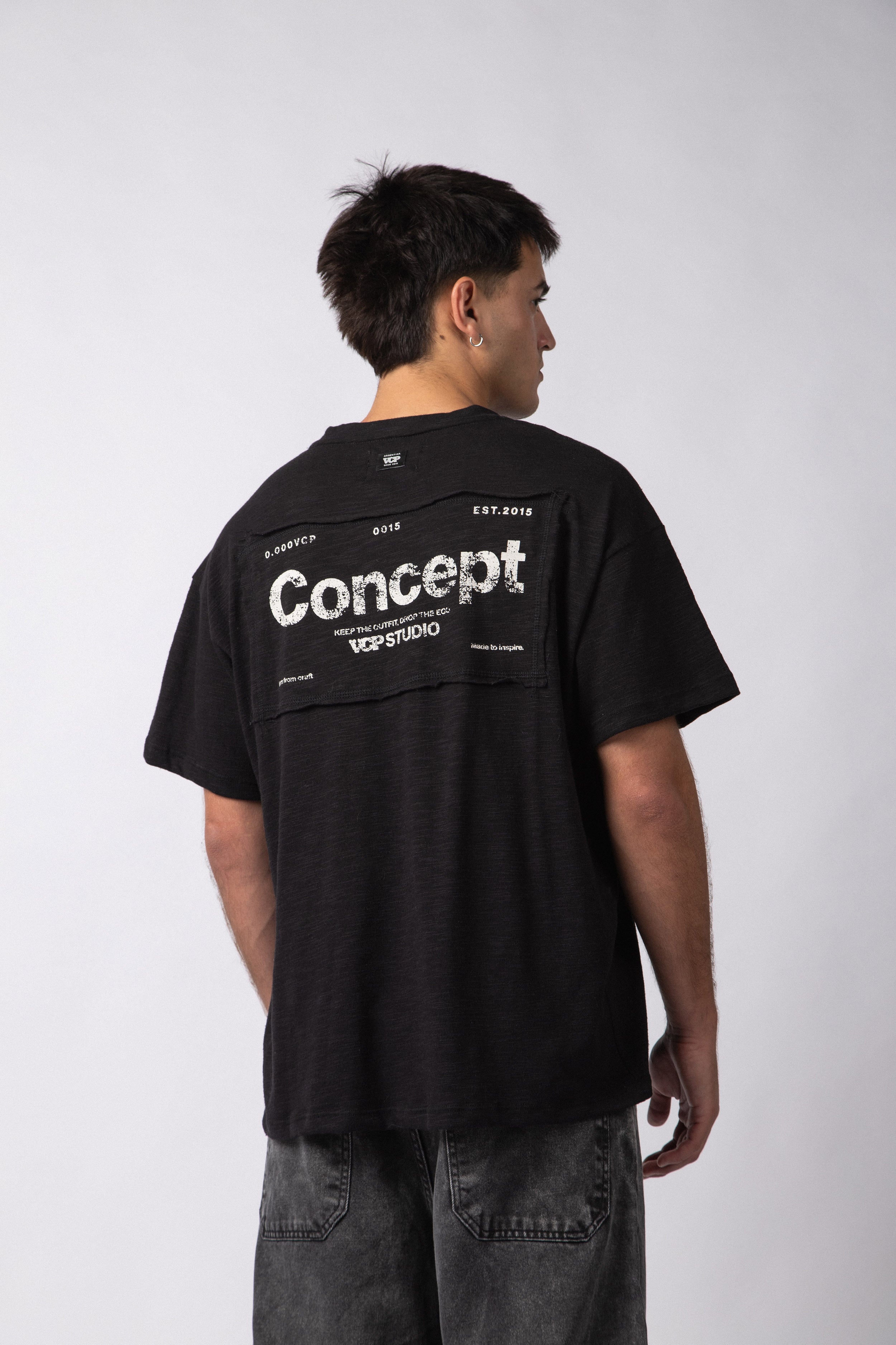 Remera Patch Drop Negra