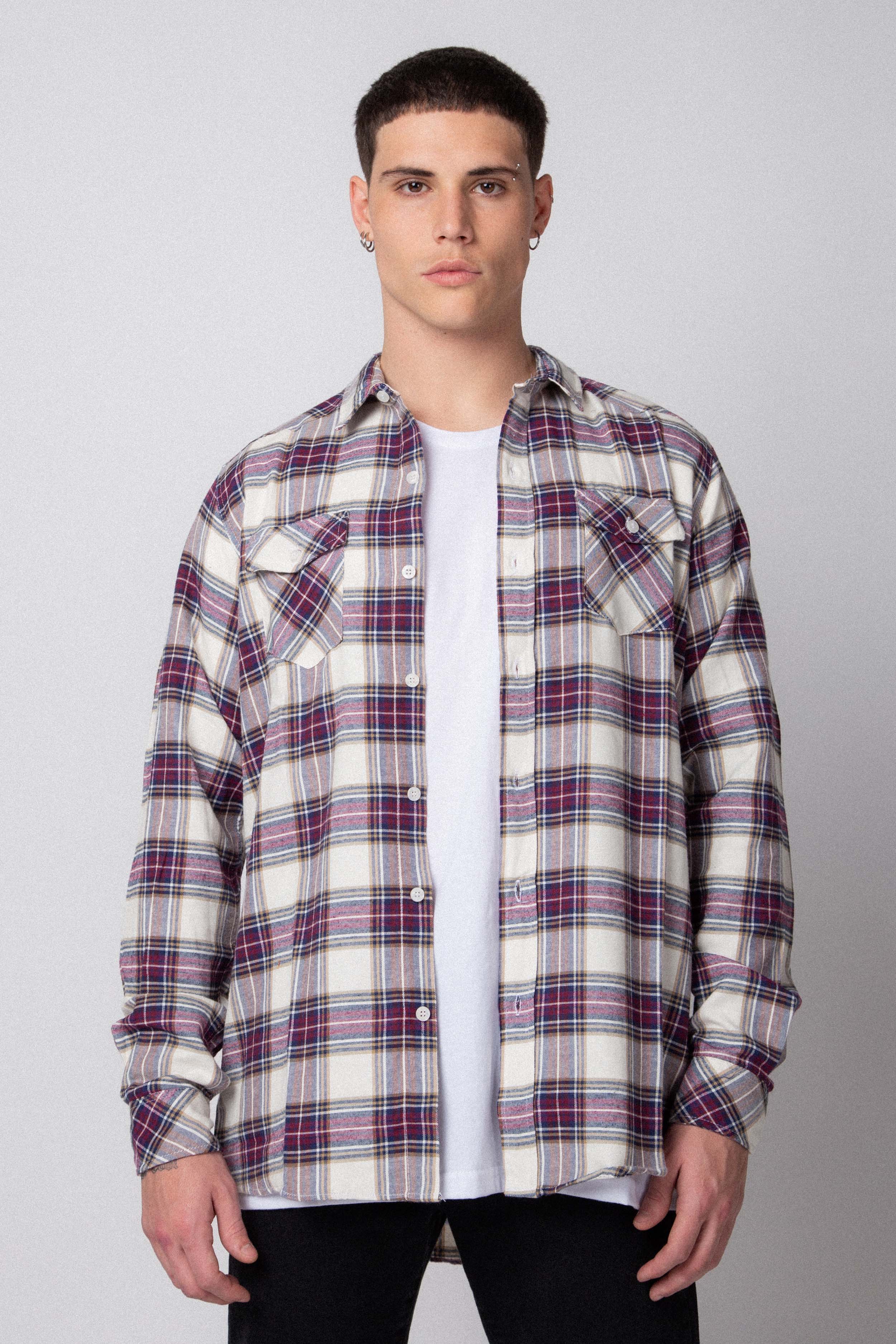 Camisa Holland Morado Cuadrille