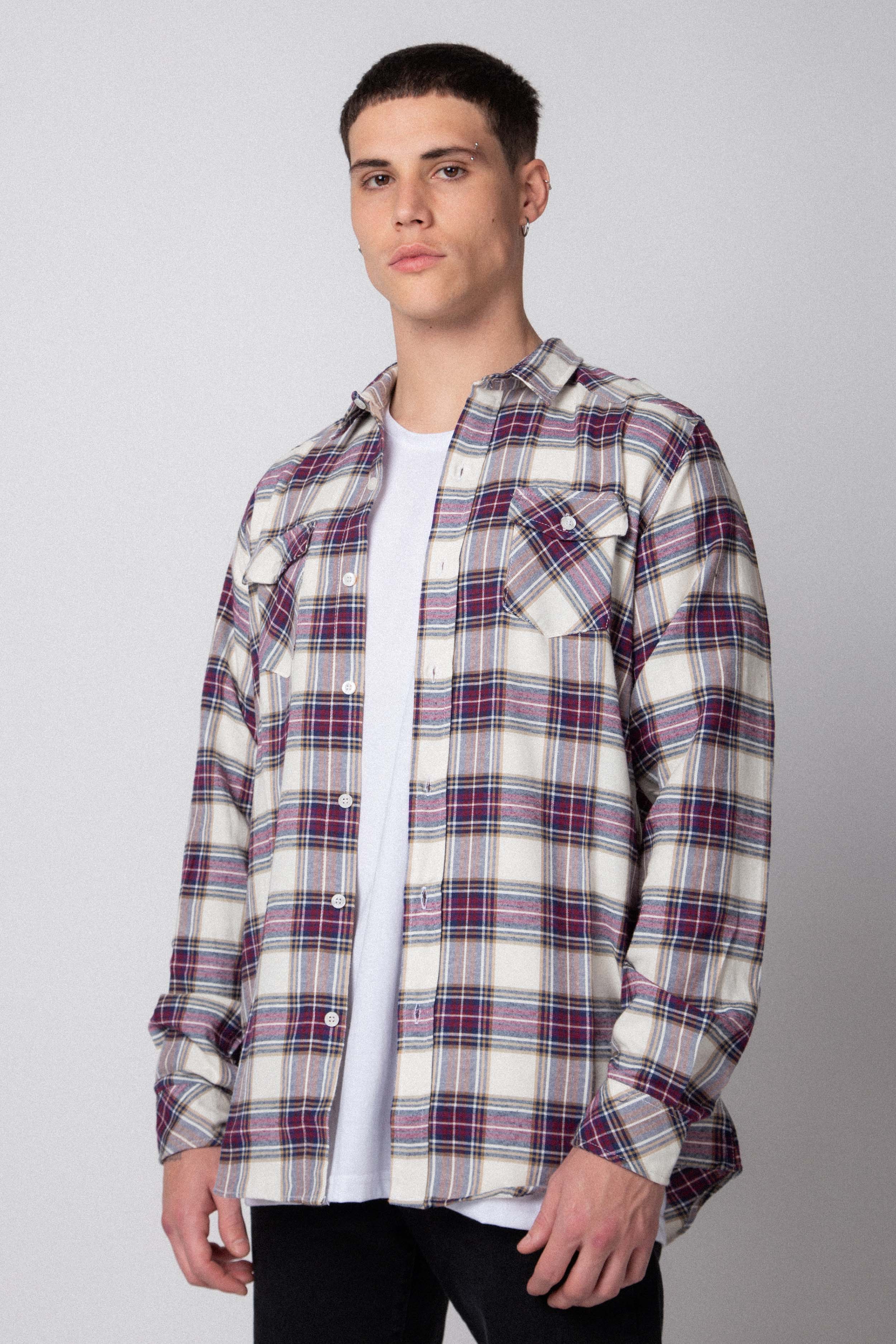 Camisa Holland Morado Cuadrille