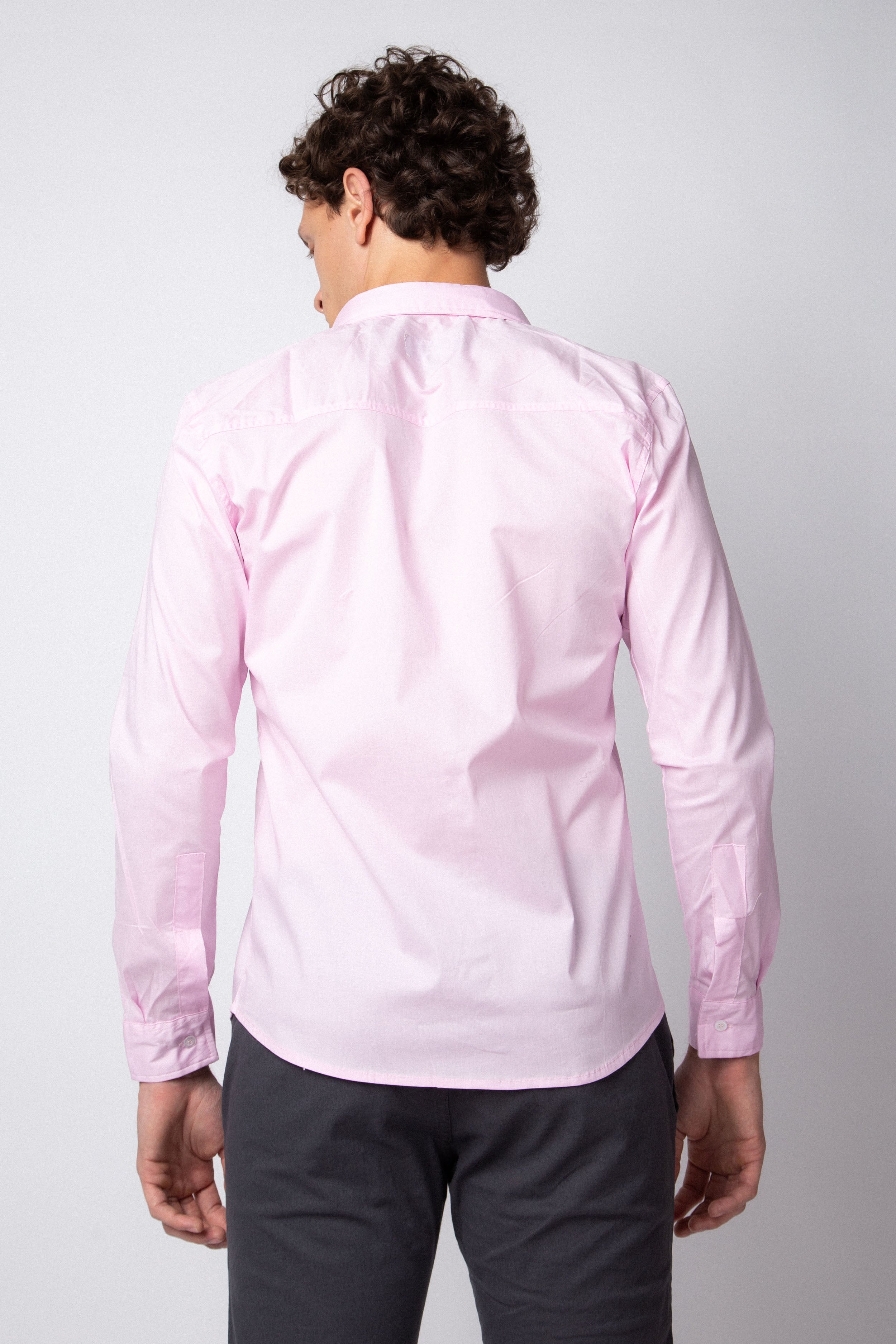 Camisa Manga Larga Base Rosa