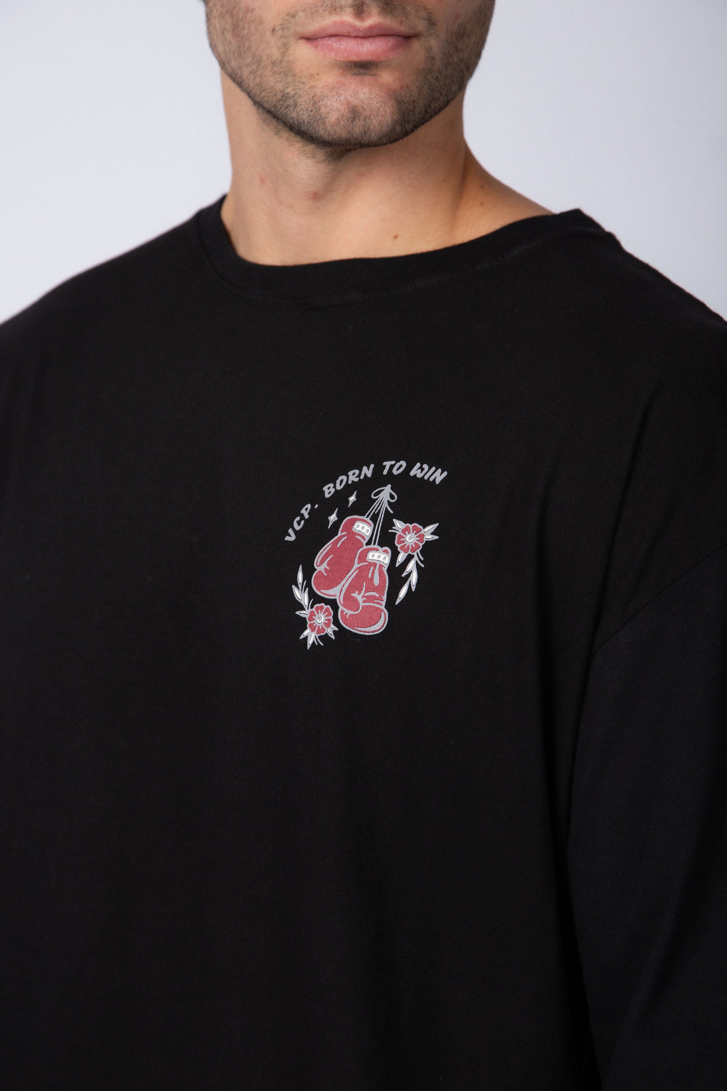 Remera Manga Larga Fear Negra