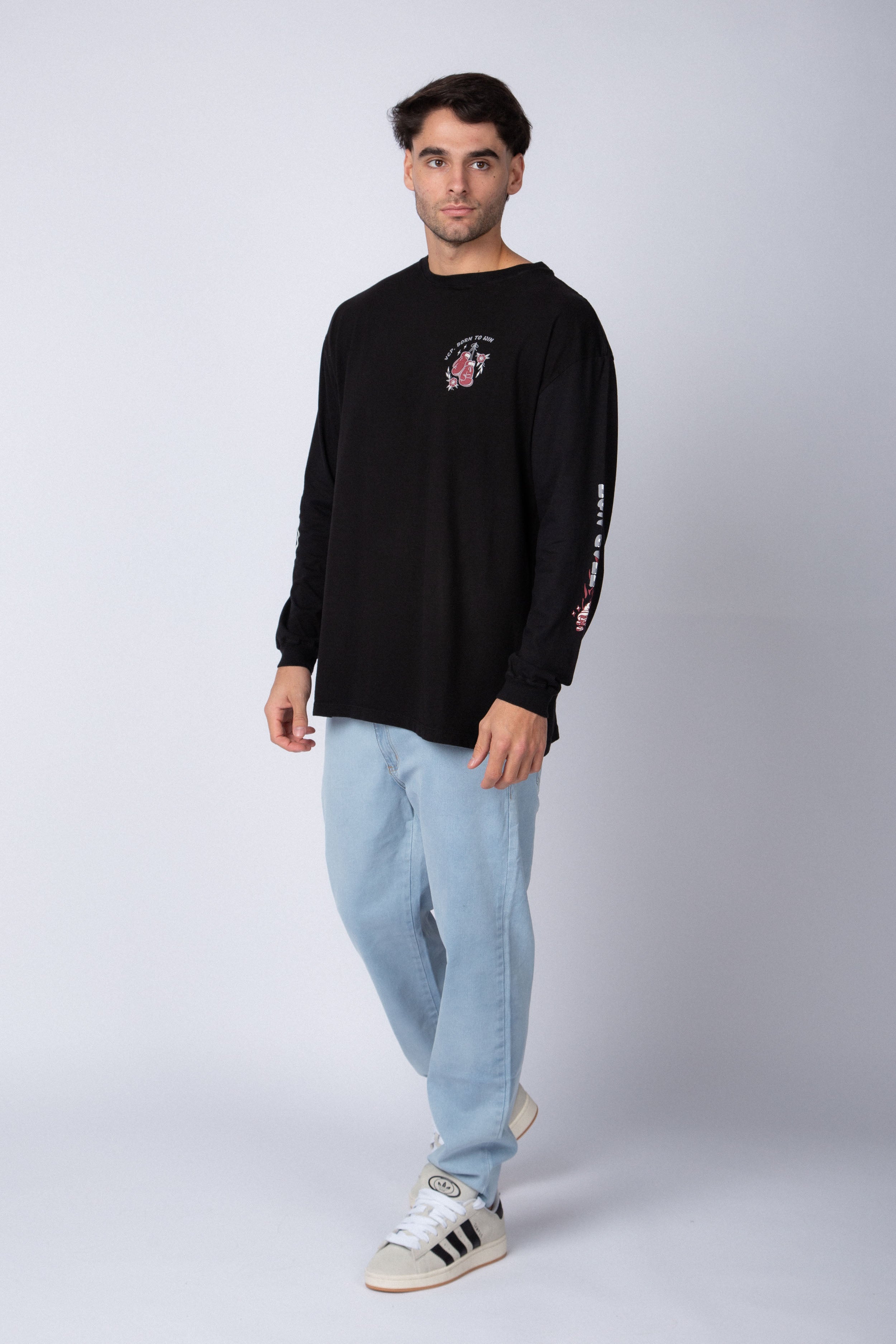 Remera Manga Larga Fear Negra