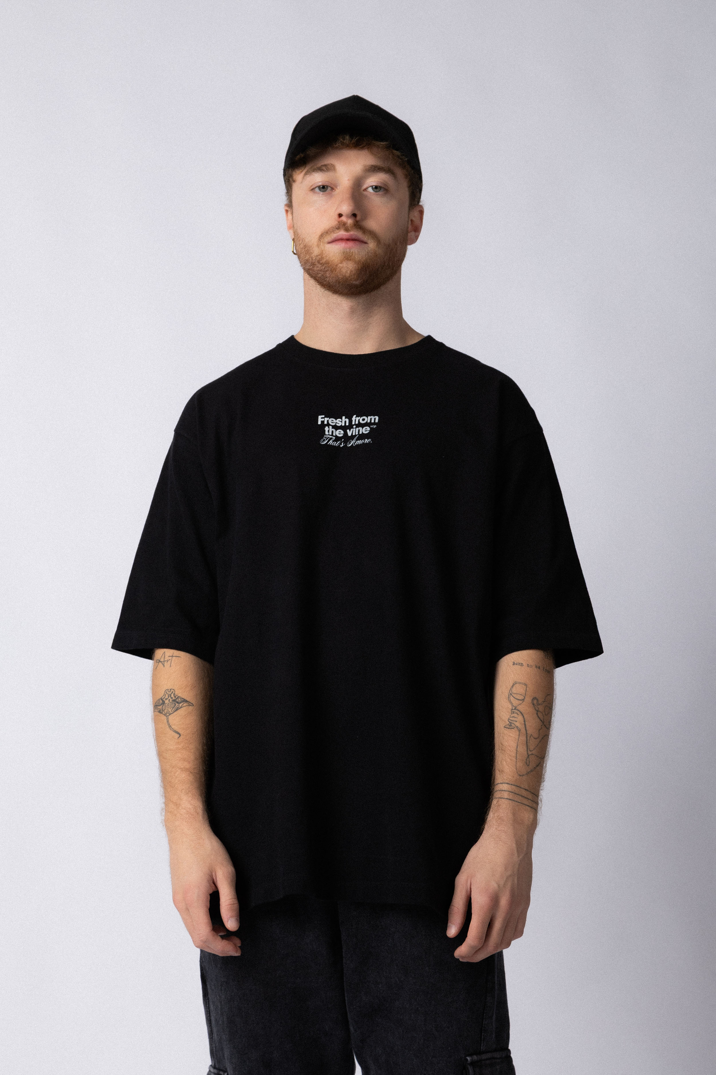 Remera Over Rhy Fresh Negra