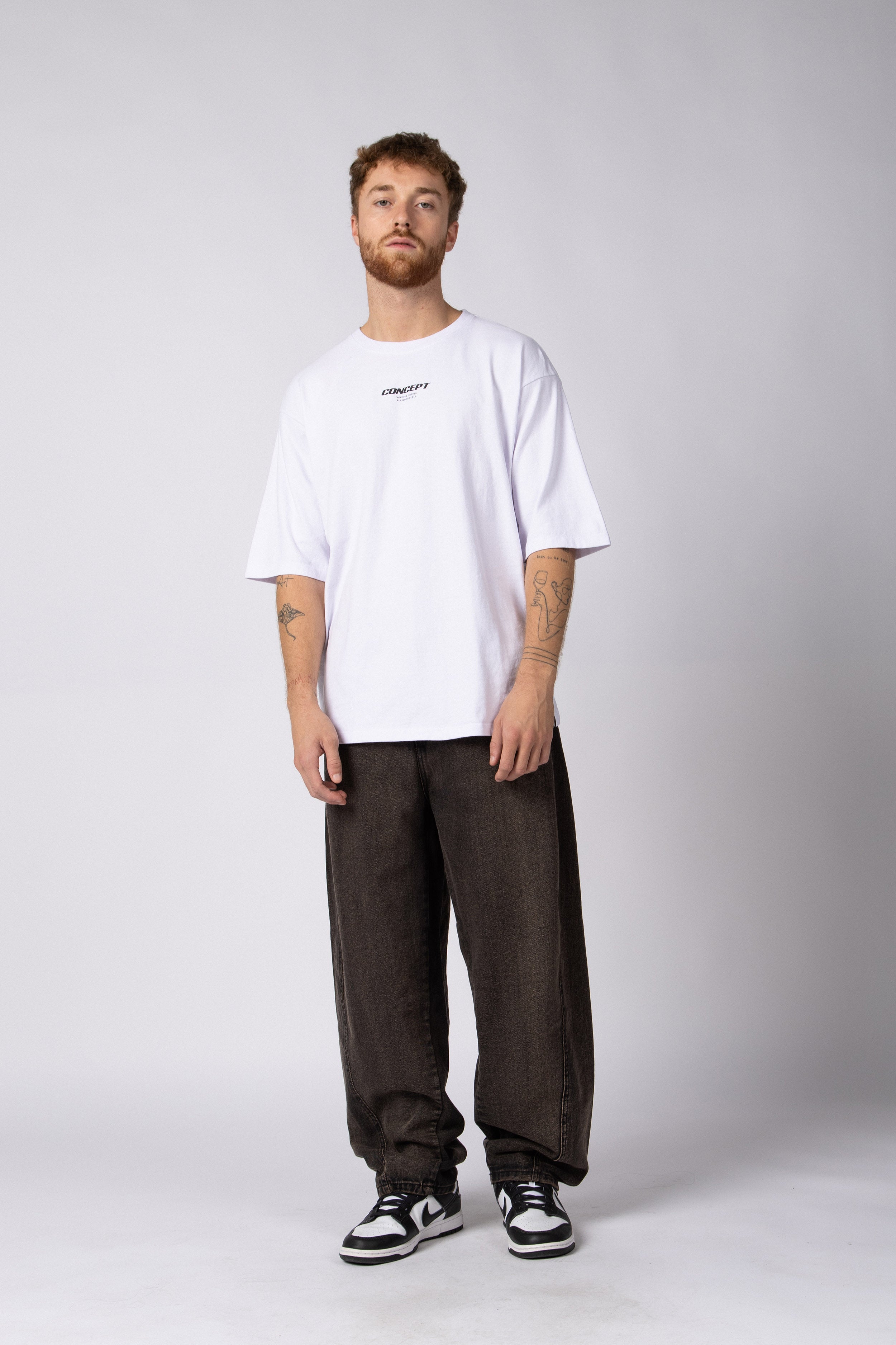 Remera Over Rhy Grid Blanca