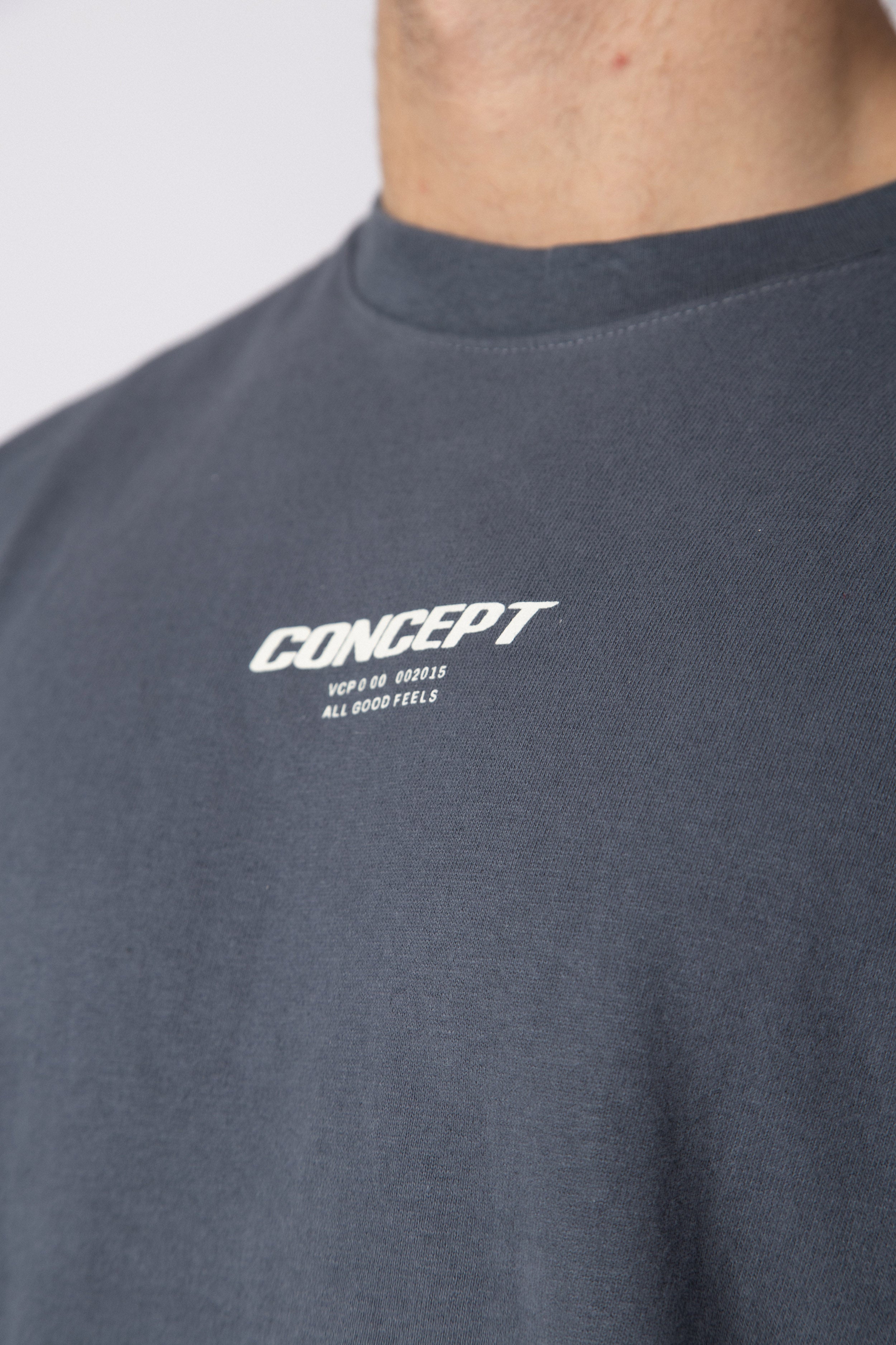 Remera Over Rhy Grid Navy