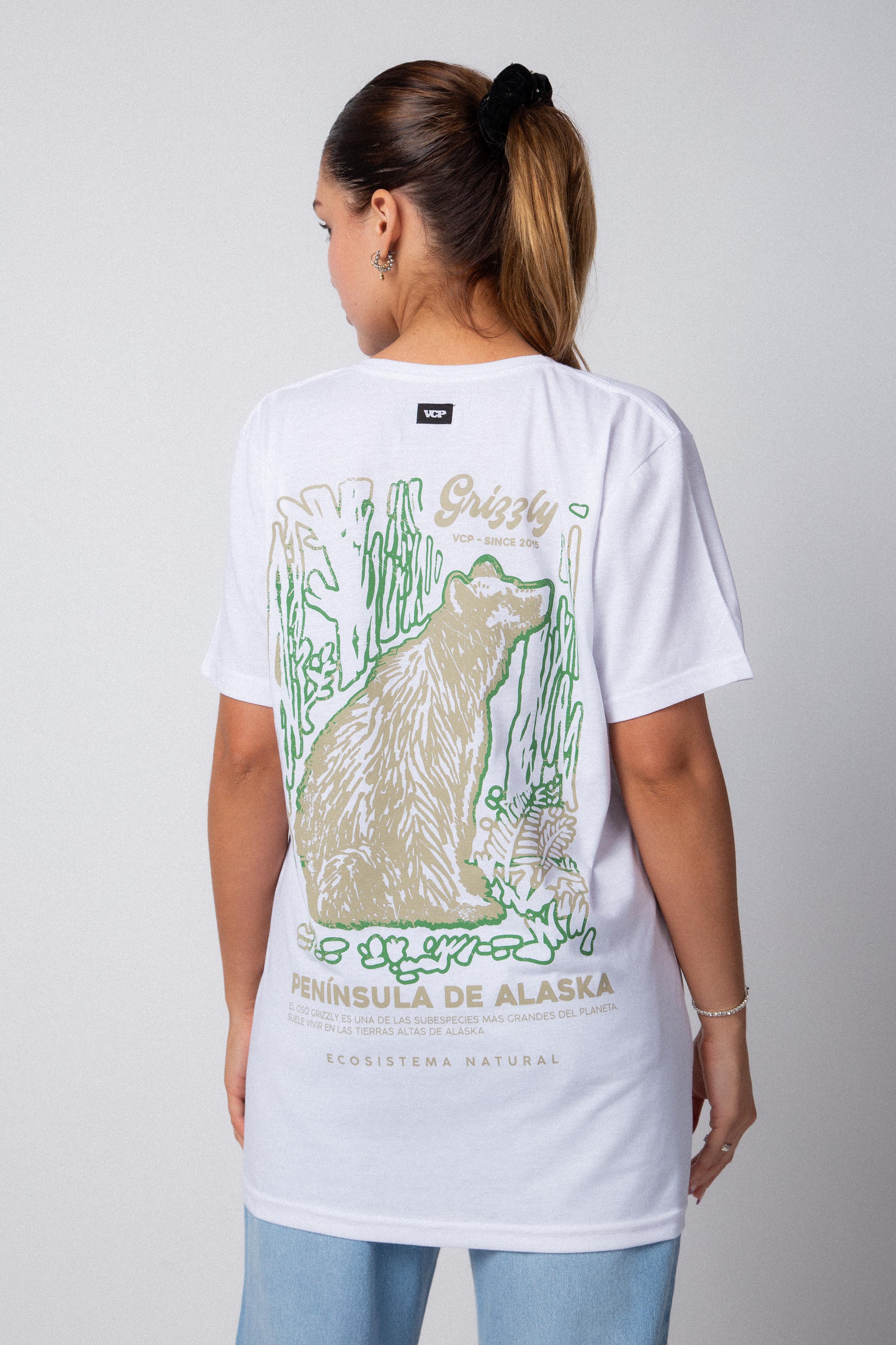 Remera Grizzly Blanca