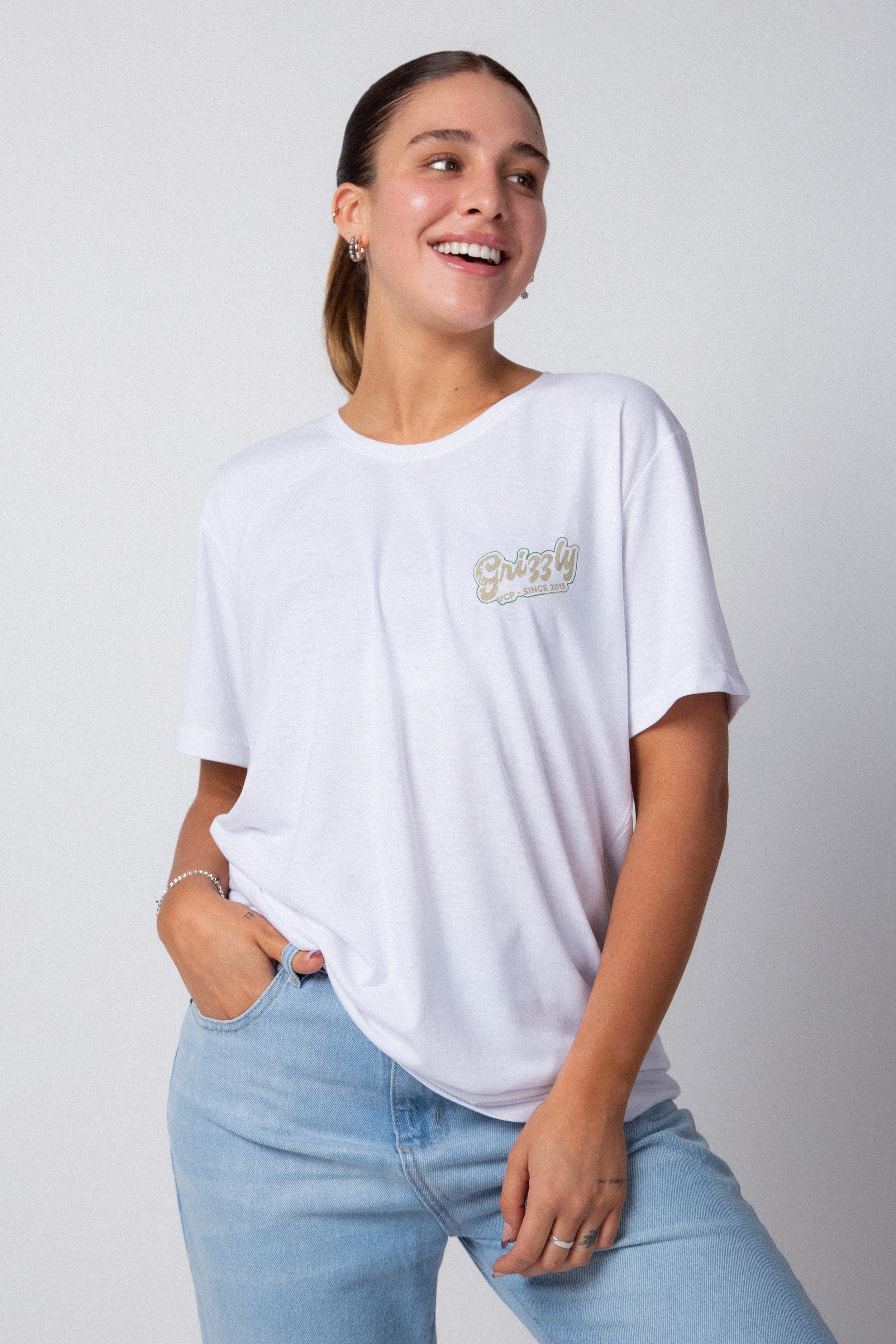 Remera Grizzly Blanca