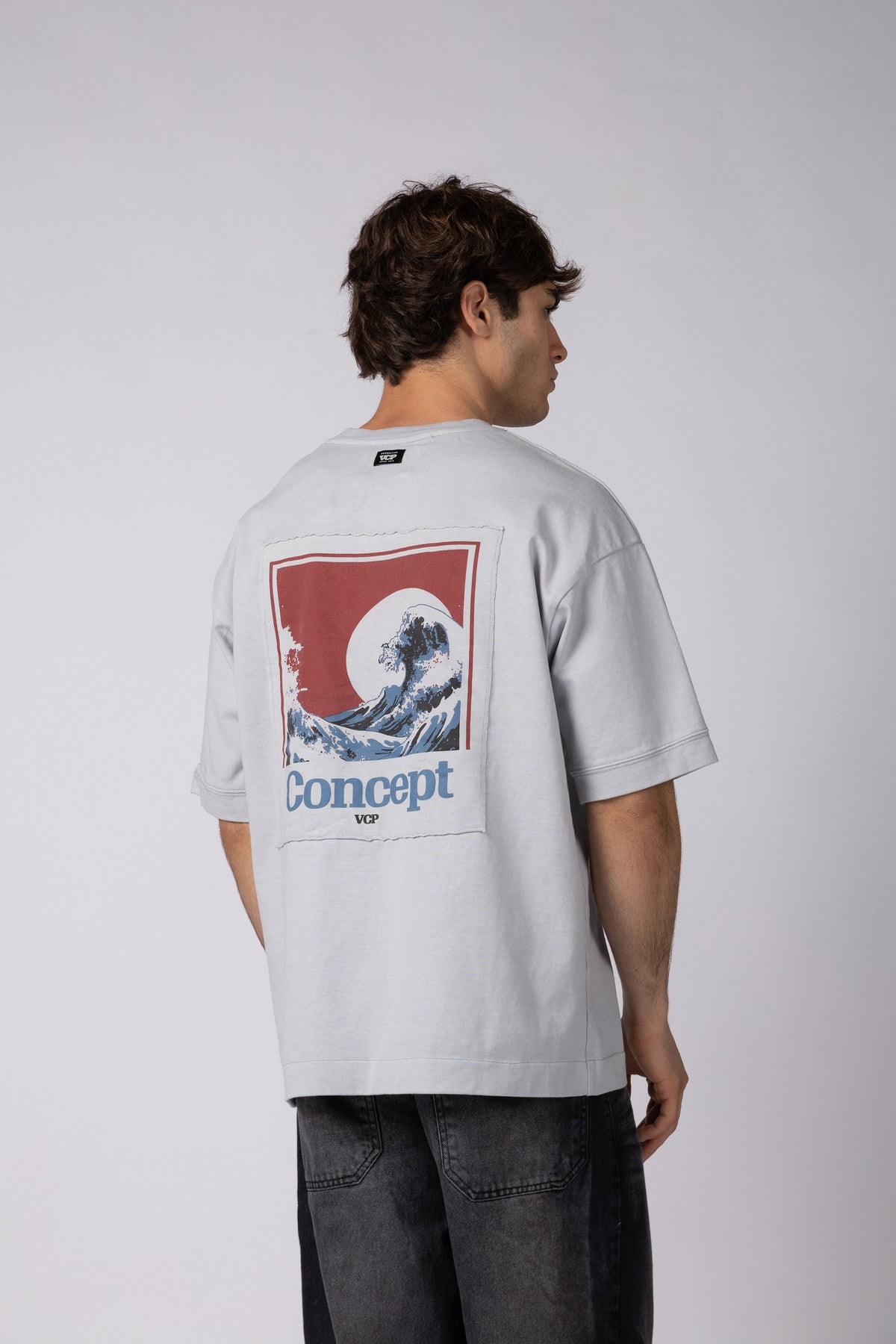 Remera HR Hokusai Gris
