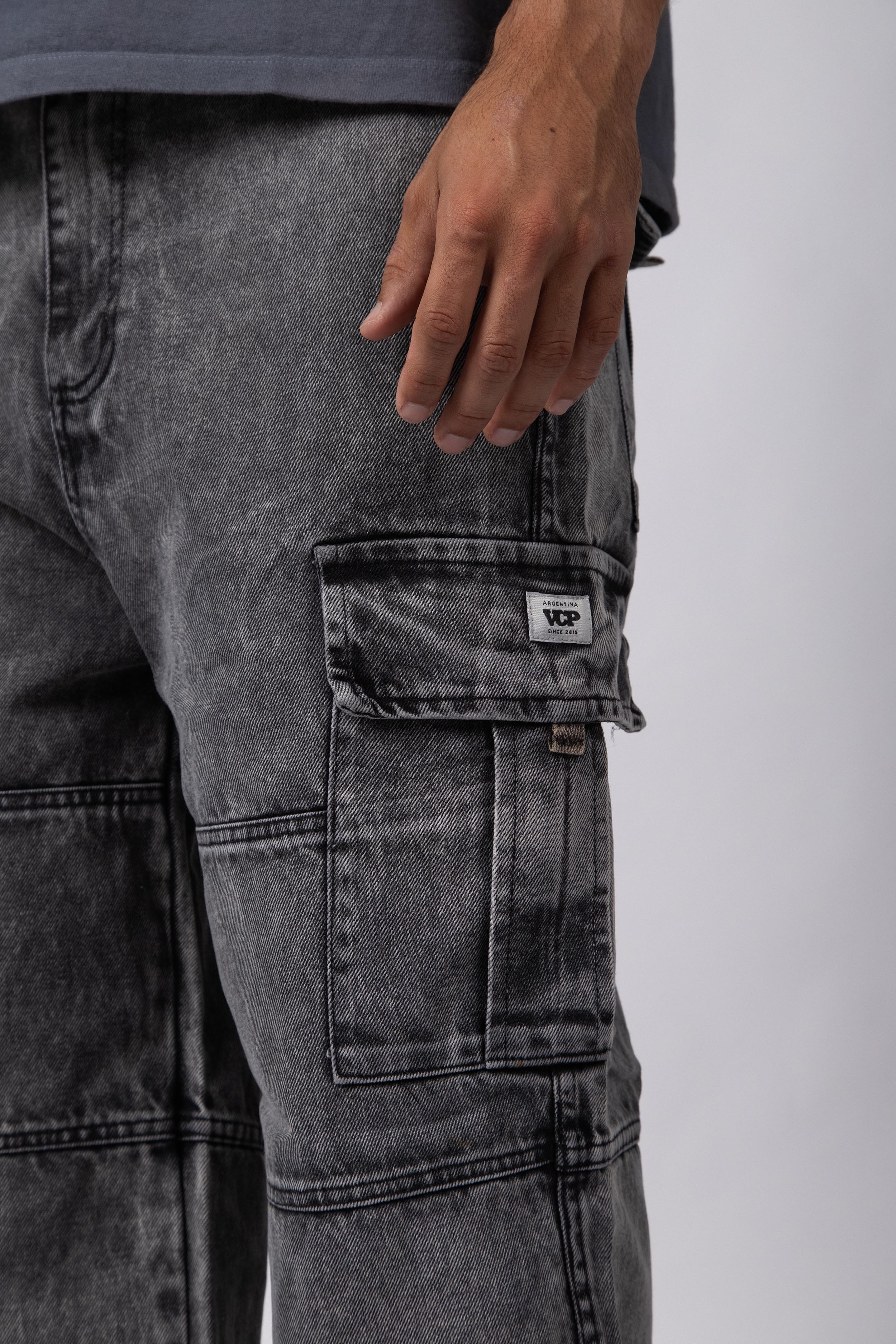 Jean Cargo Darth Acid Grey