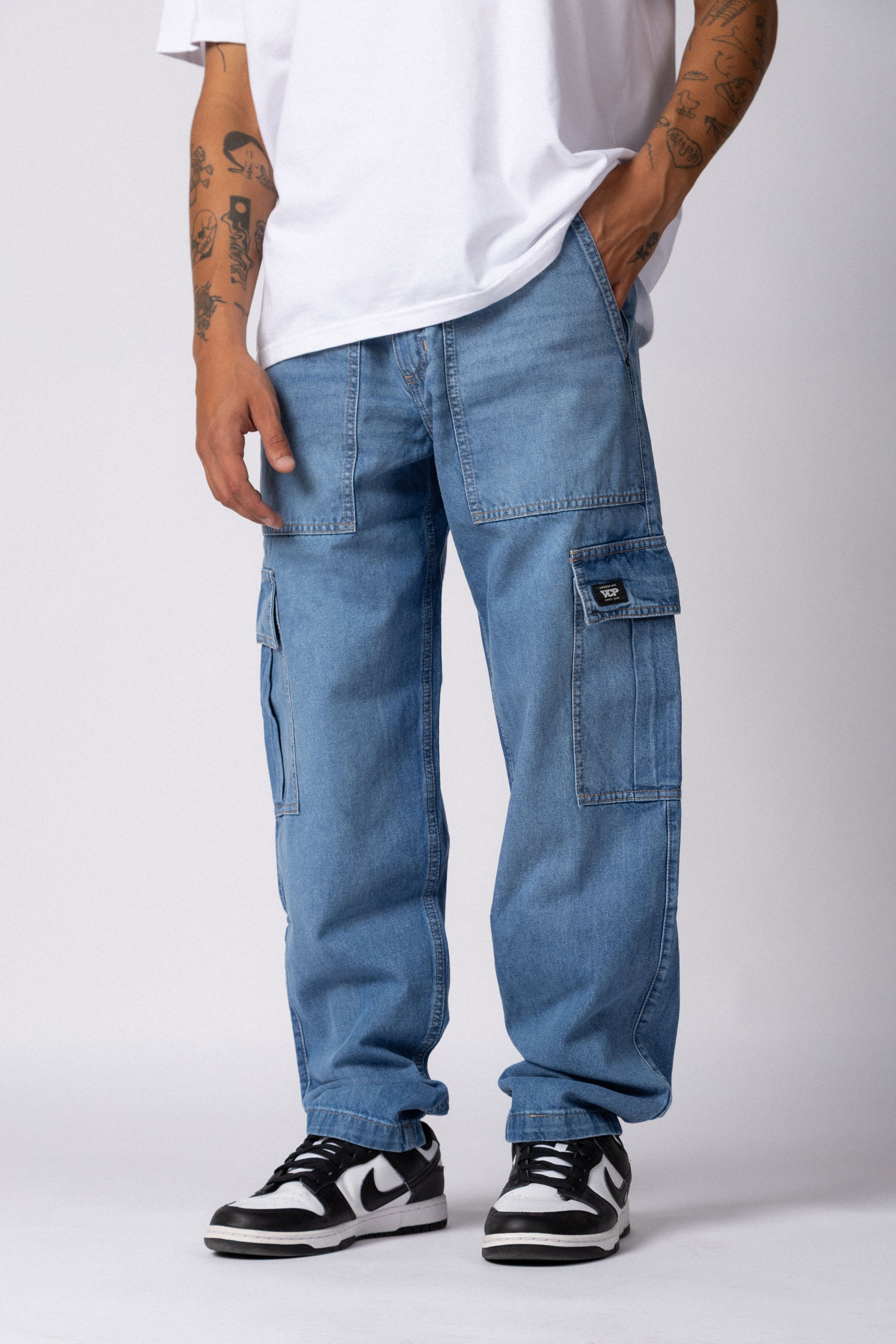 Jean Cargo Volt Celeste