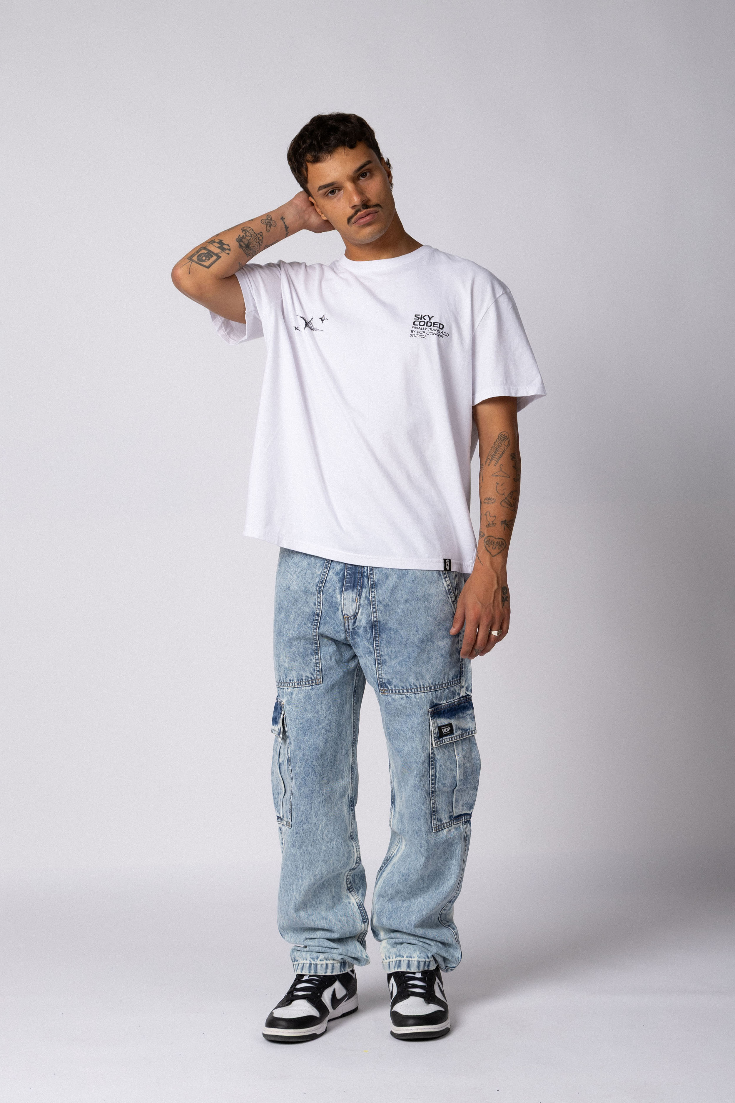 Jean Cargo Volt Snow Celeste