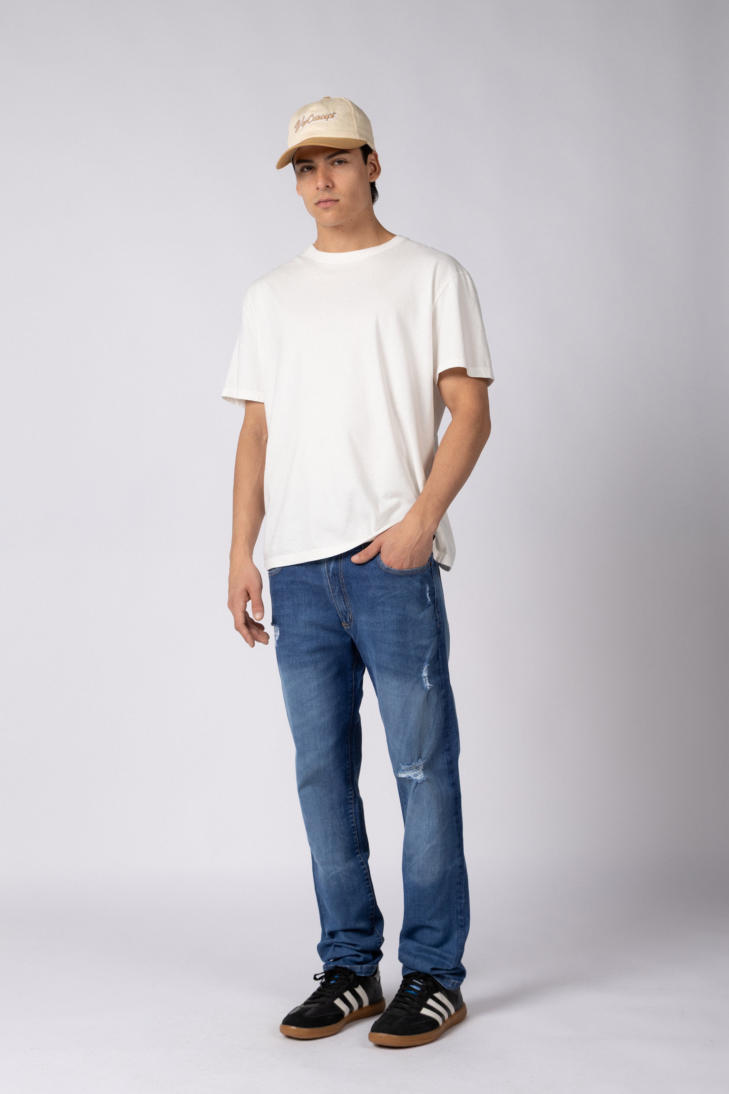 Jean Falcon Scratched Azul
