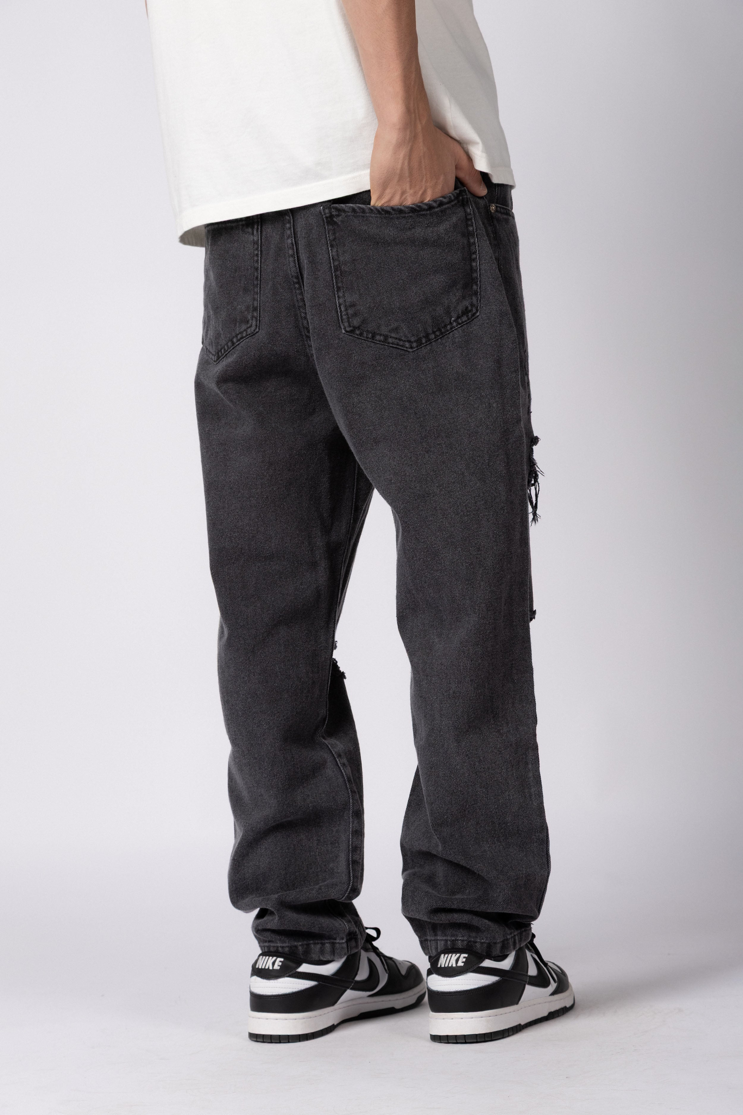 Jean Mom Shelby Smoked Stone