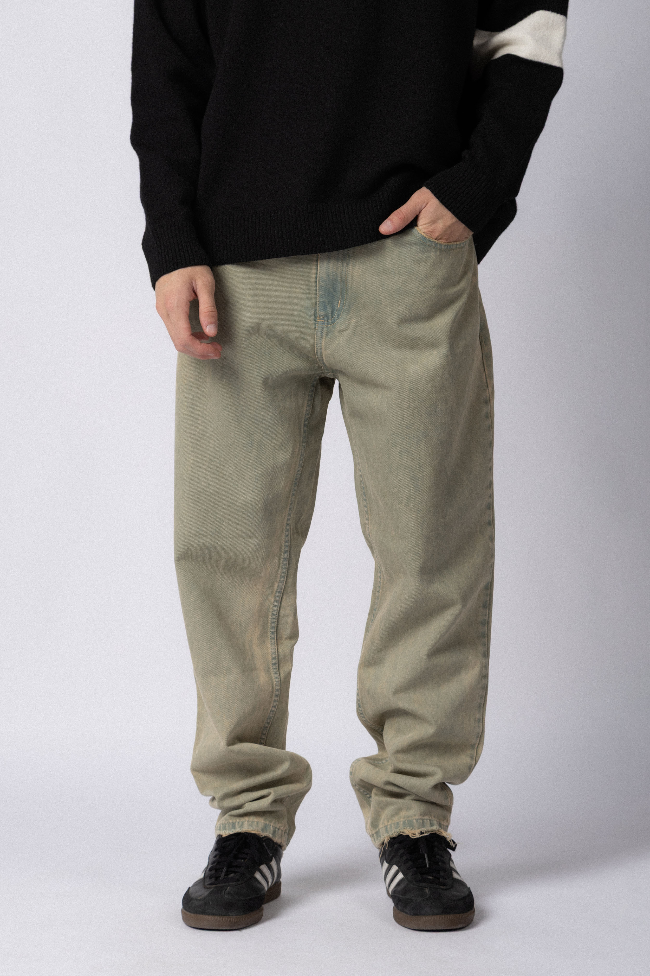 Jean Mom Beetle Oxid Grey