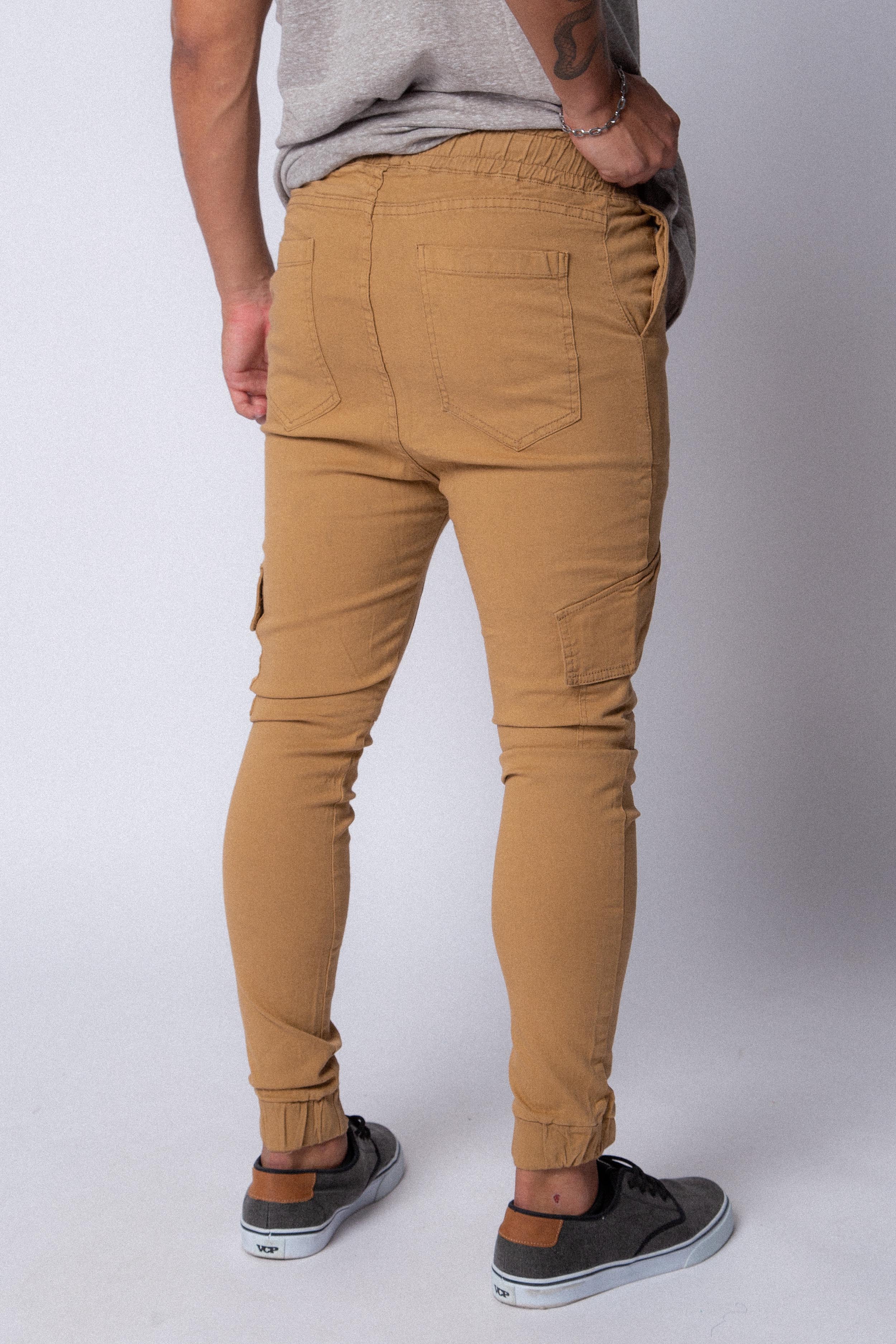 Jogger Cargo Gabardina Camel