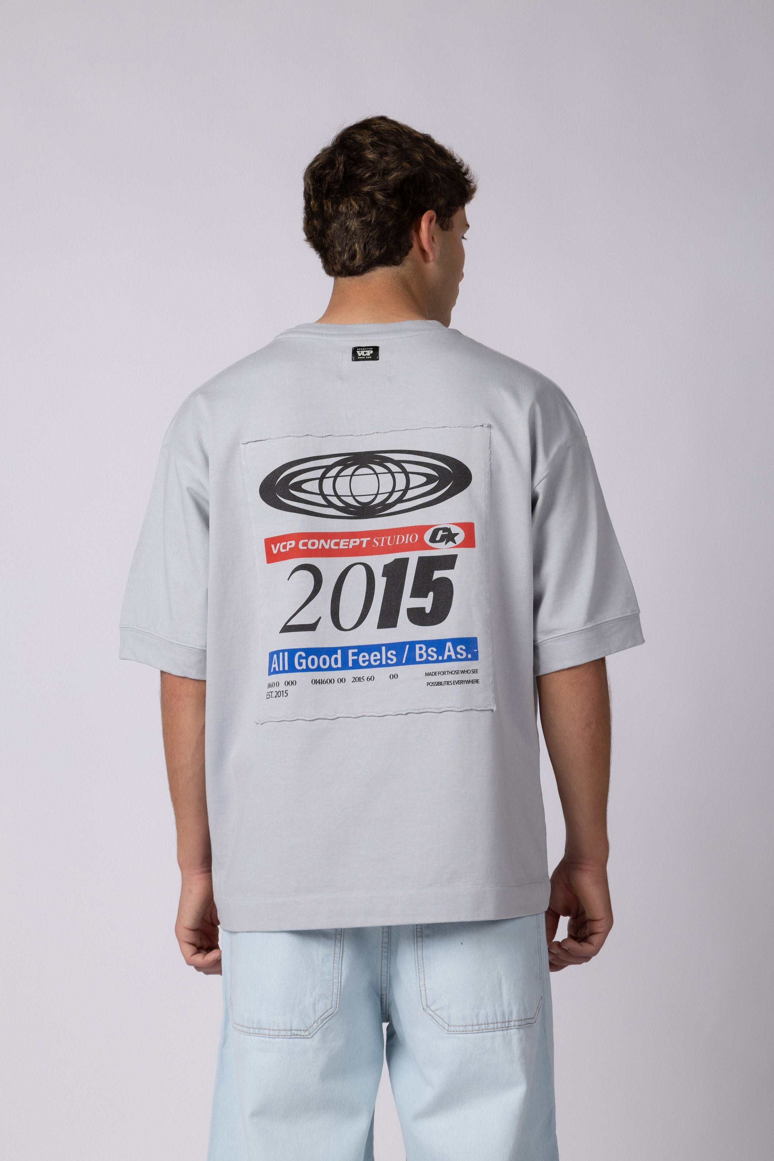 Remera HR Label Gris