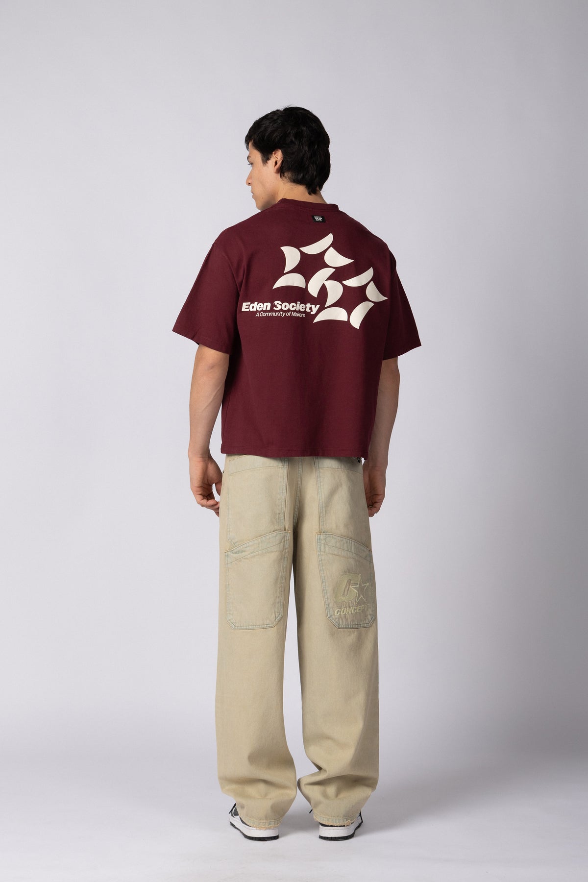 Remera Boxy XN Makers Bordo