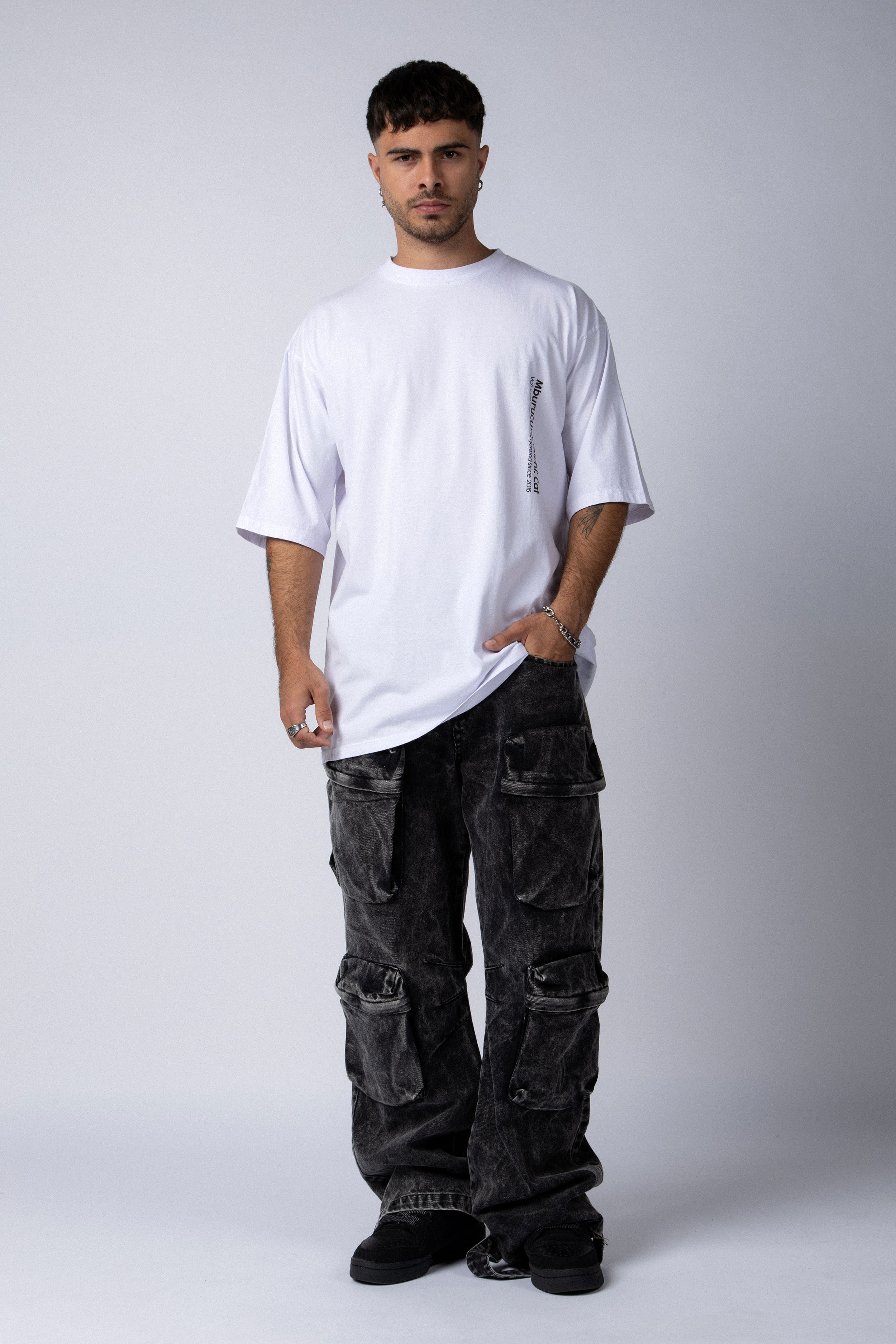 Remera Over Taz Michi Blanca