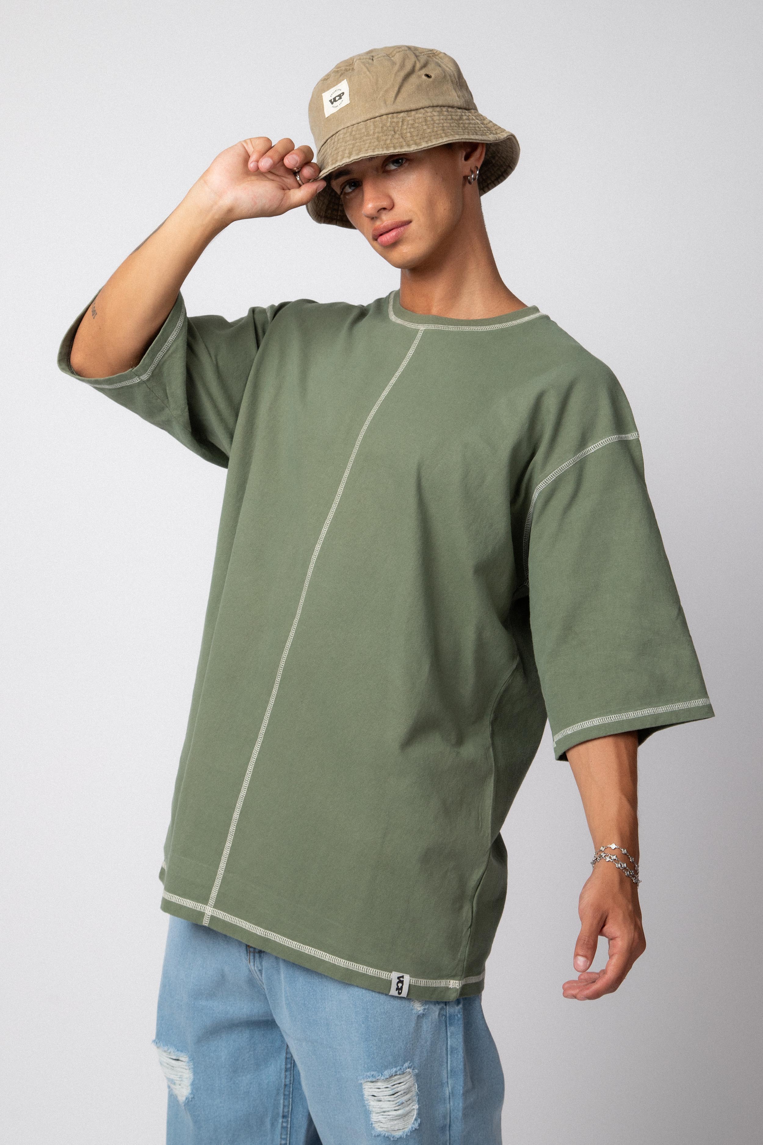 Remera Over-Size Riley Militar