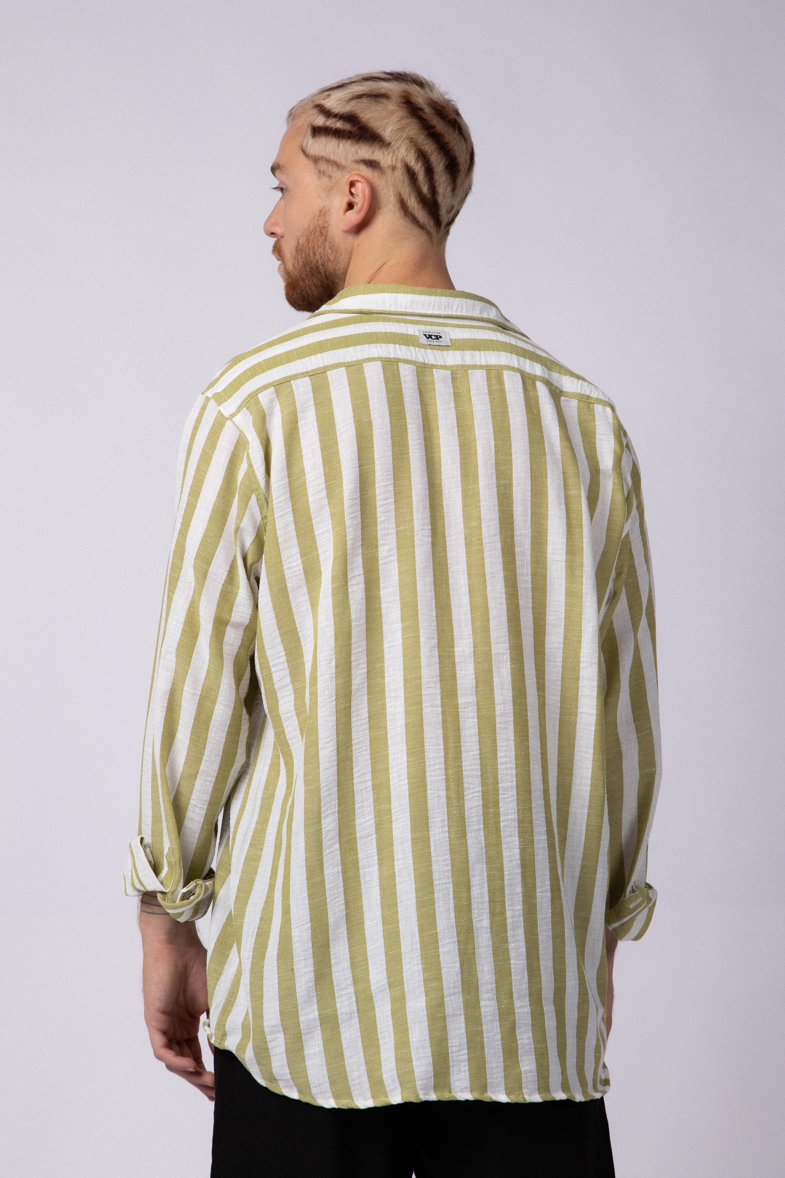 Camisa Manga Larga Lino Dram Militar