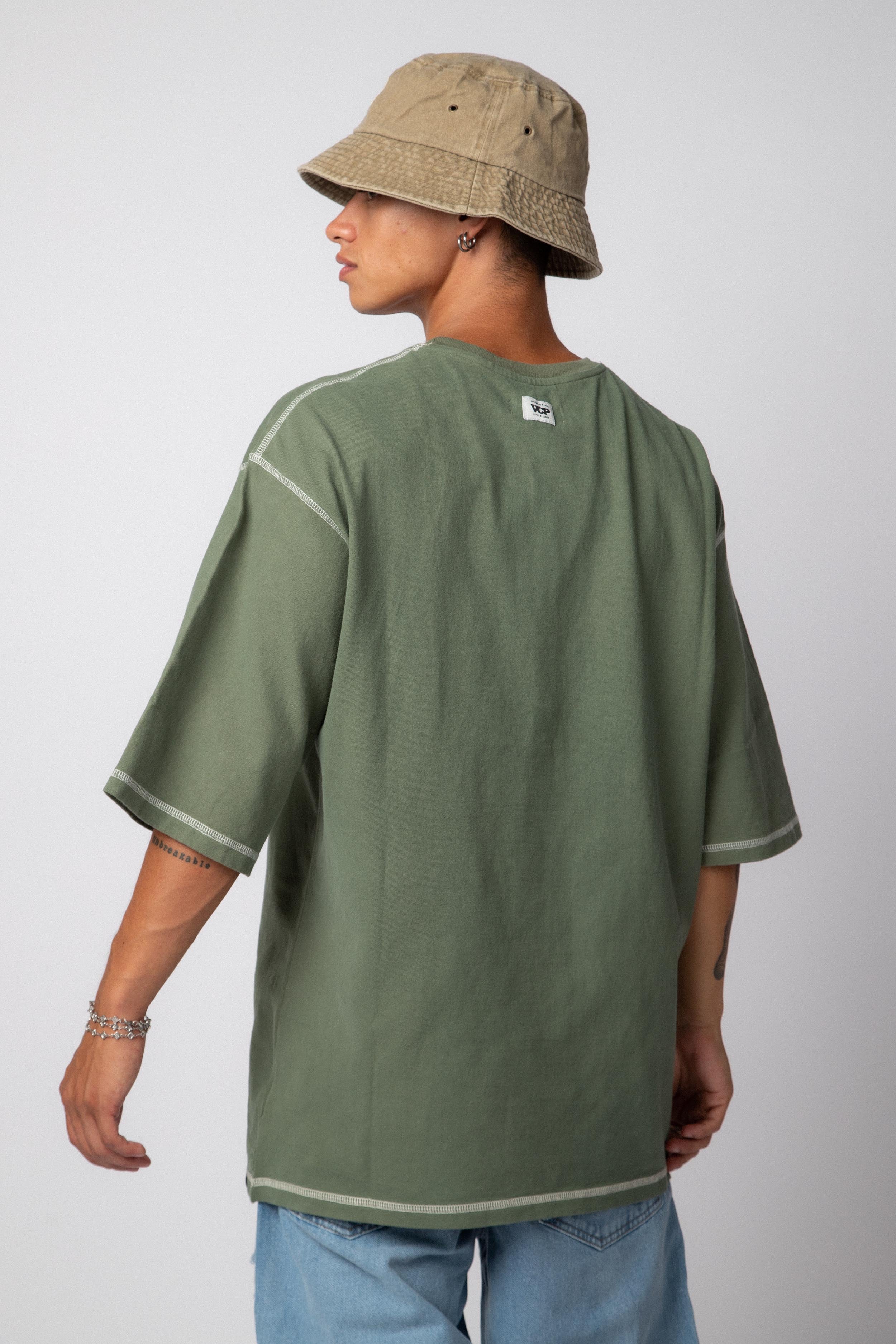 Remera Over-Size Riley Militar