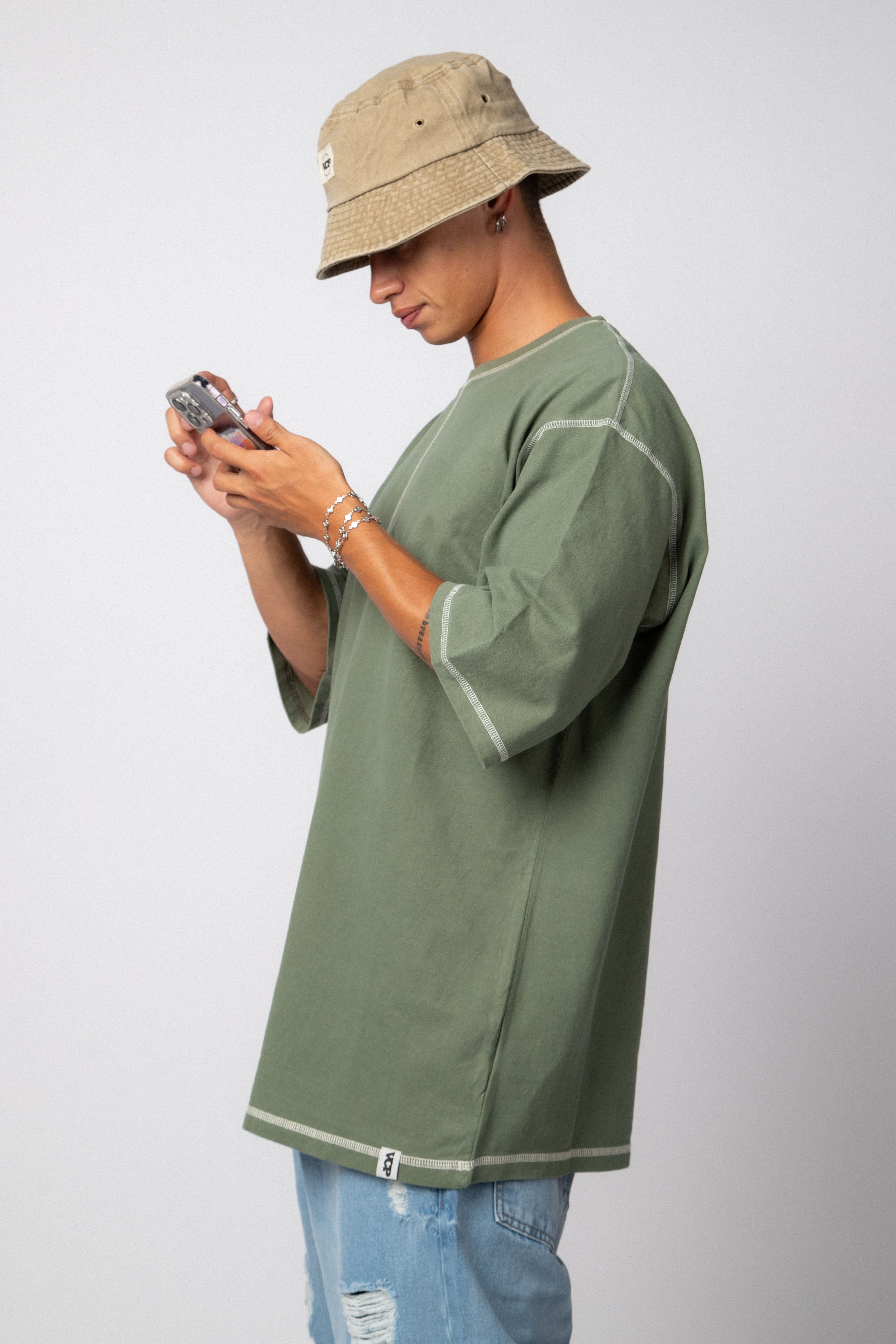 Remera Over-Size Riley Militar