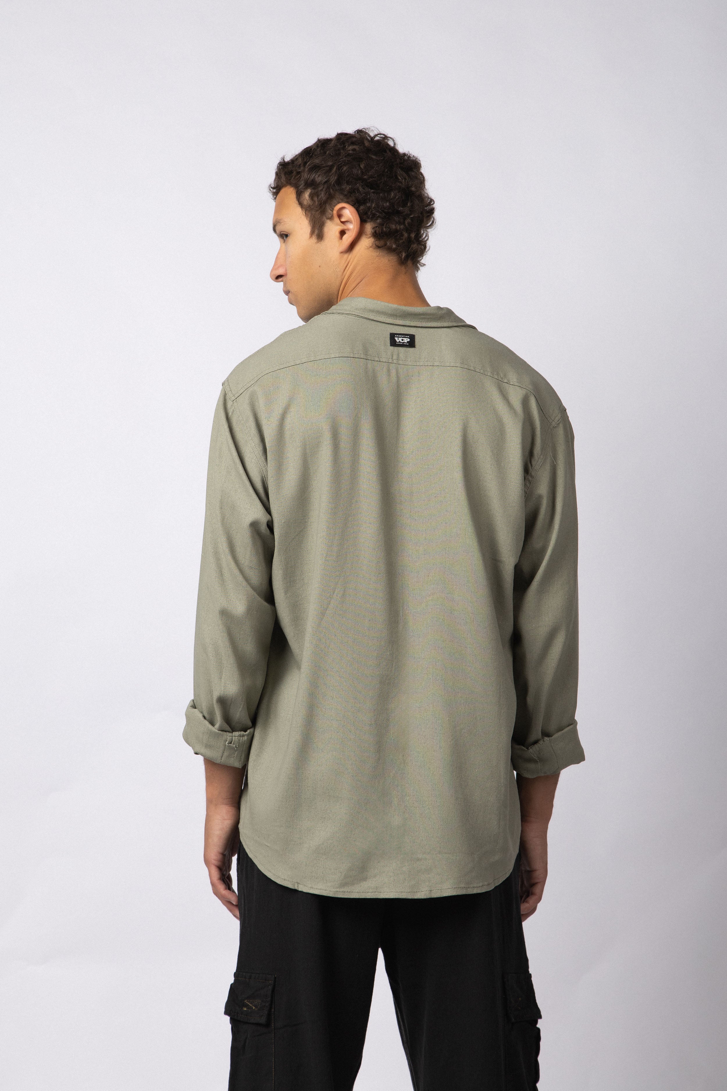 Camisa Manga Larga Lino Raze Militar