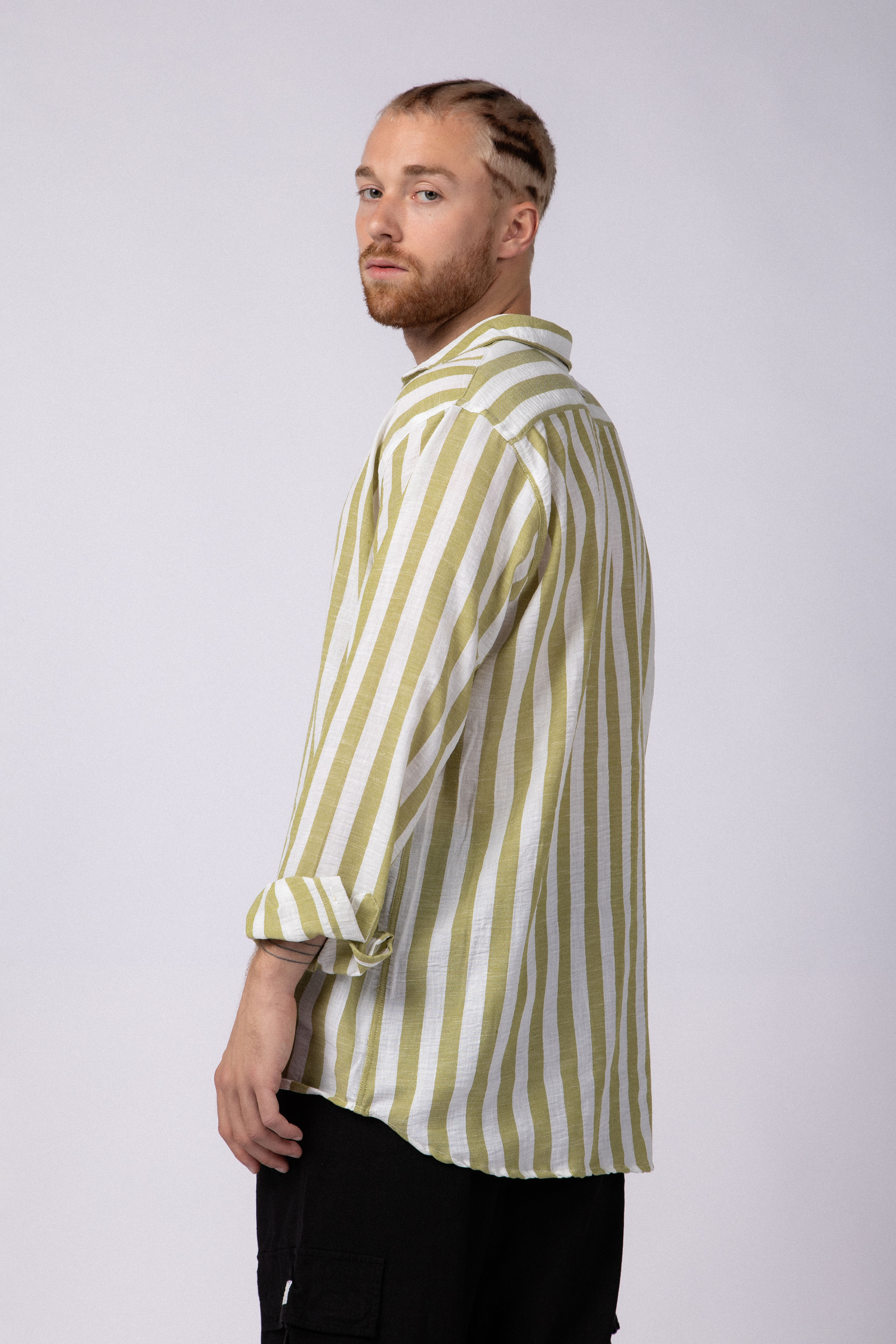 Camisa Manga Larga Lino Dram Militar