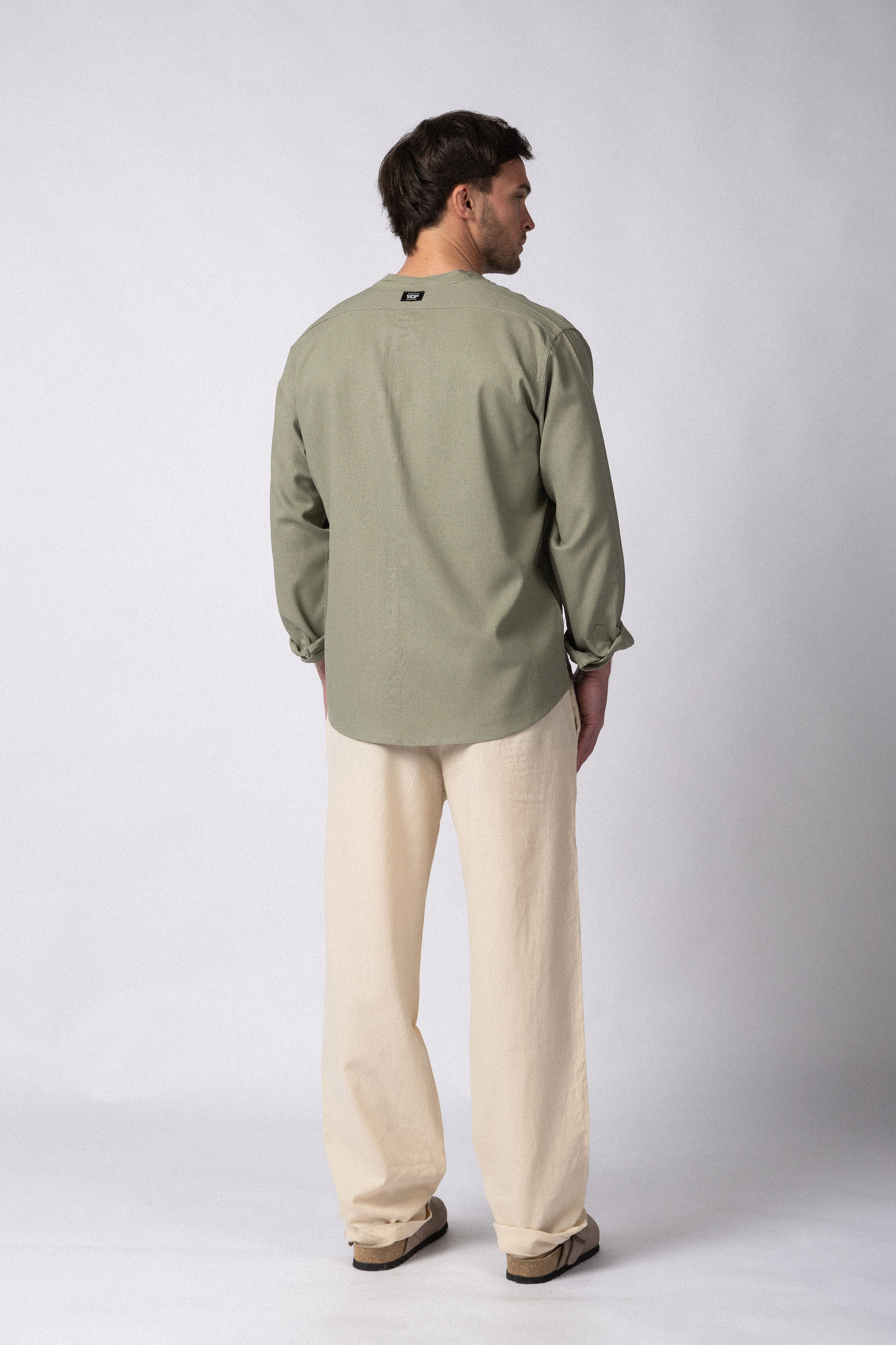 Camisa Manga Larga Mao Lino Deko Militar