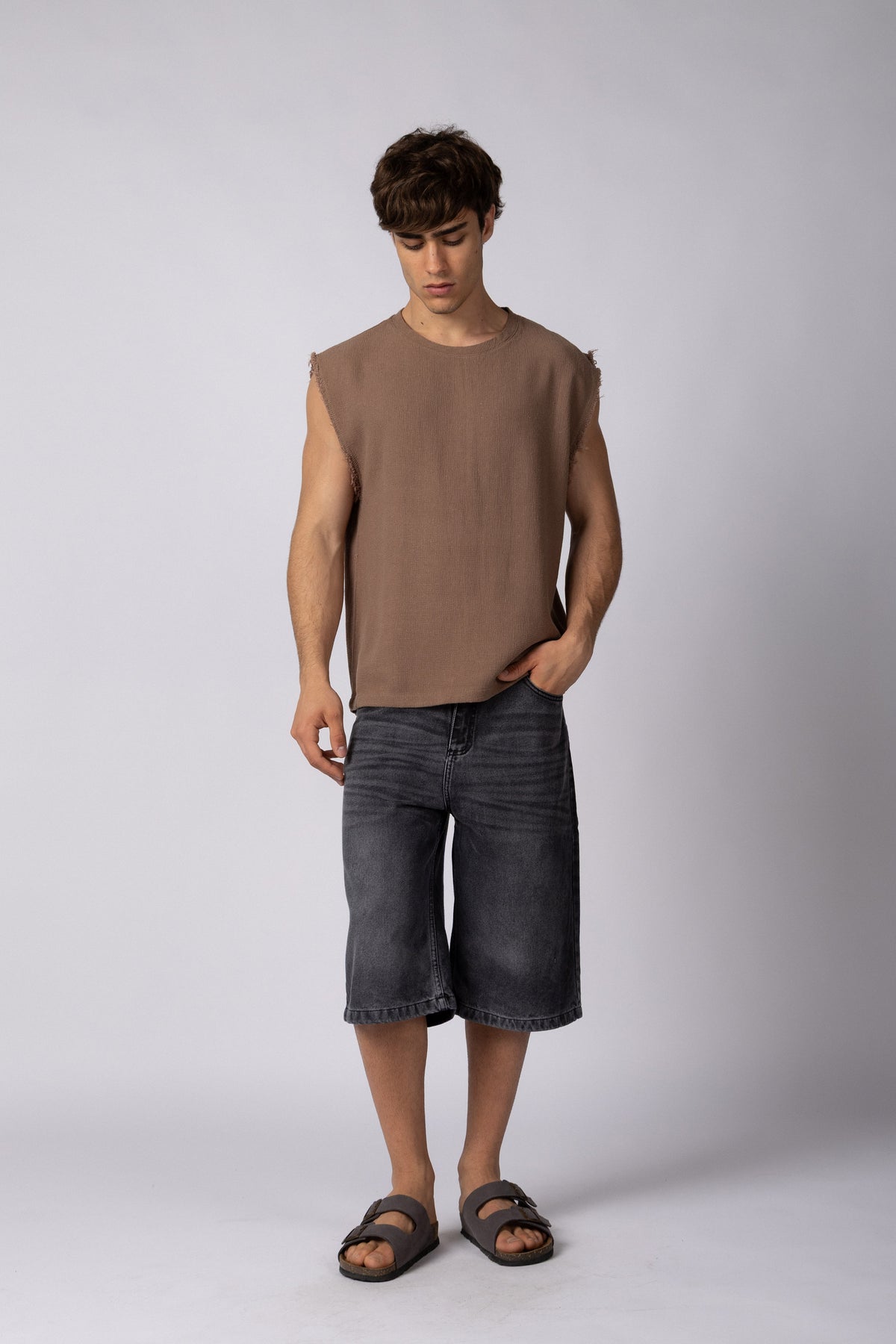 Musculosa Sudadera Tejida Dandy Moka