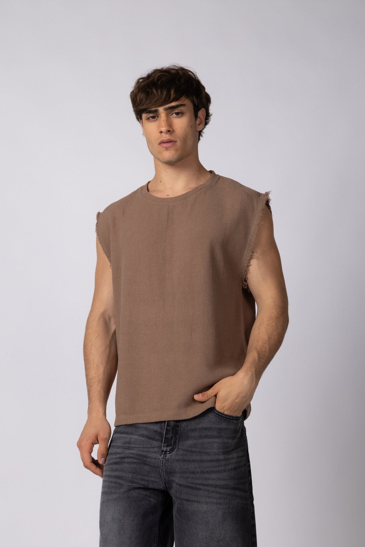 Musculosa Sudadera Tejida Dandy Moka