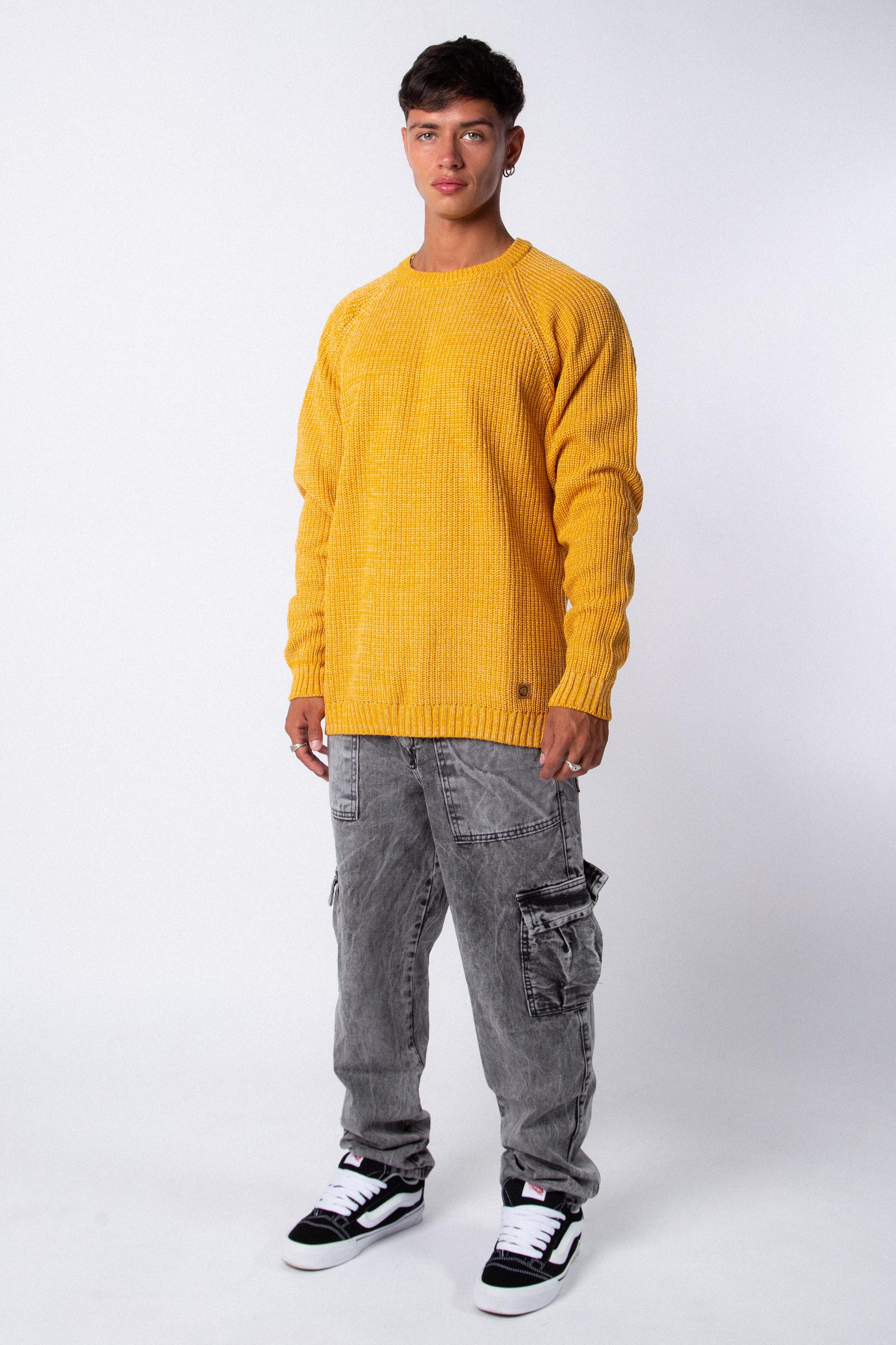 Sweater Folk Mostaza