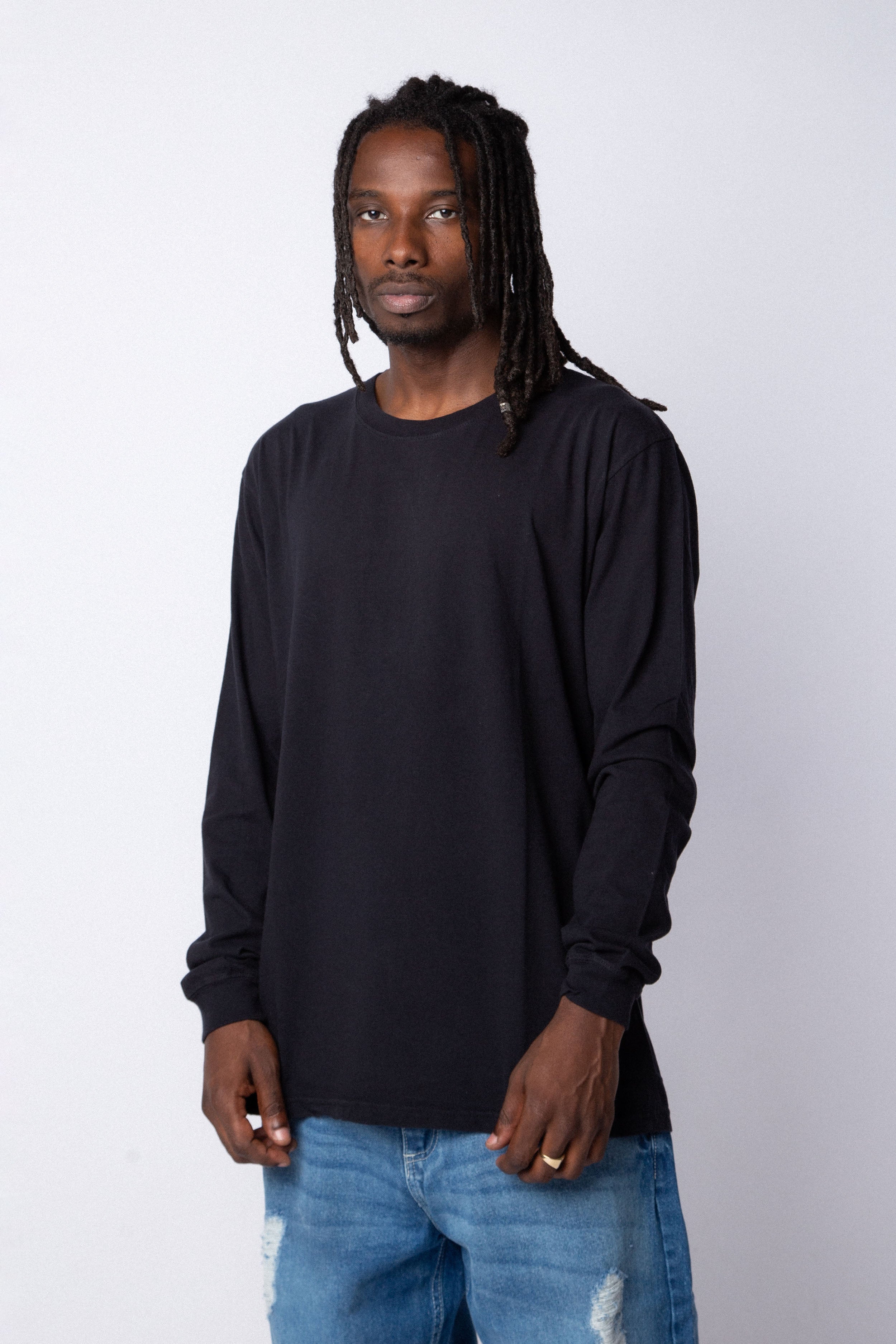 Remera Manga Larga Adam Negro