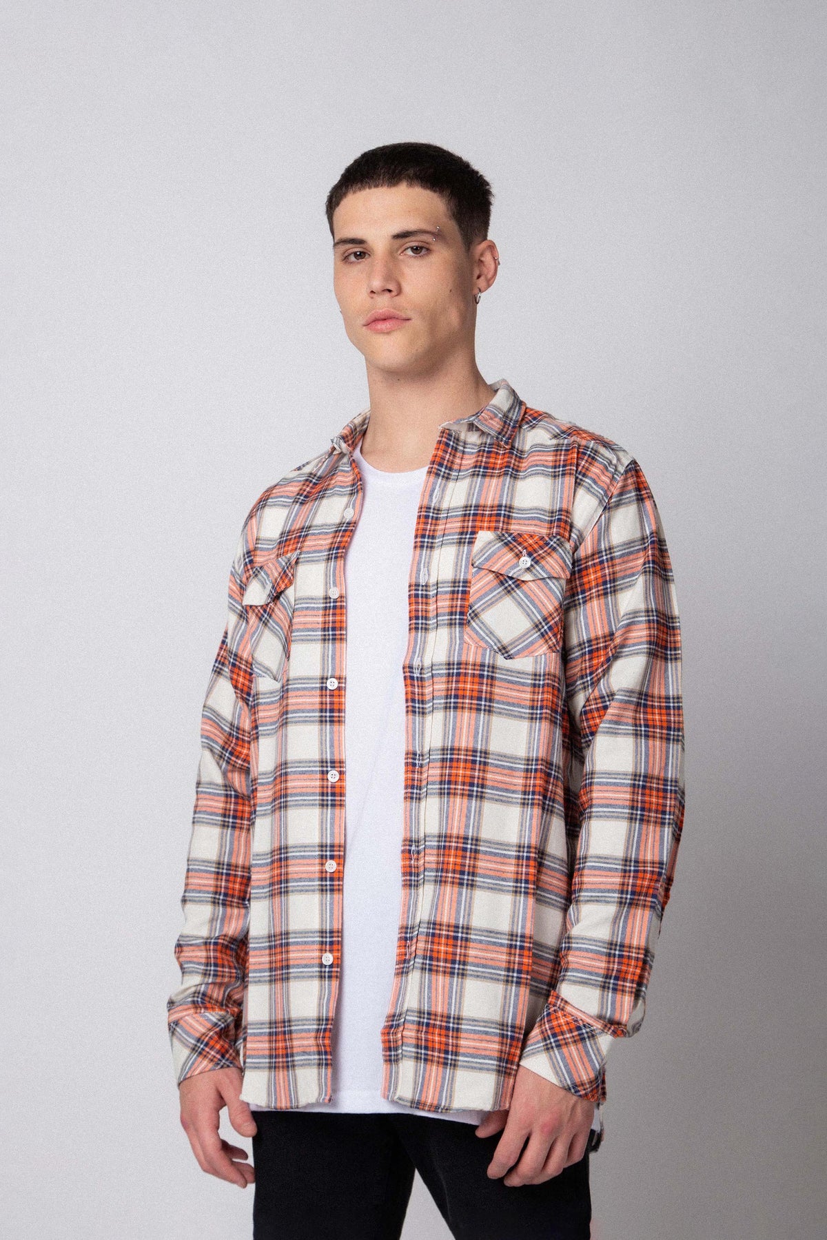 Camisa Holland Naranja Cuadrille
