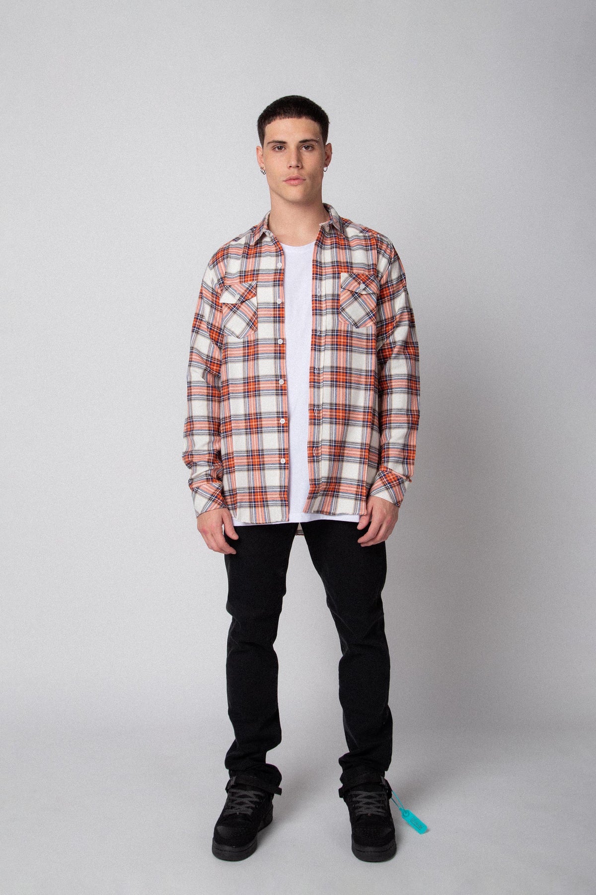 Camisa Holland Naranja Cuadrille