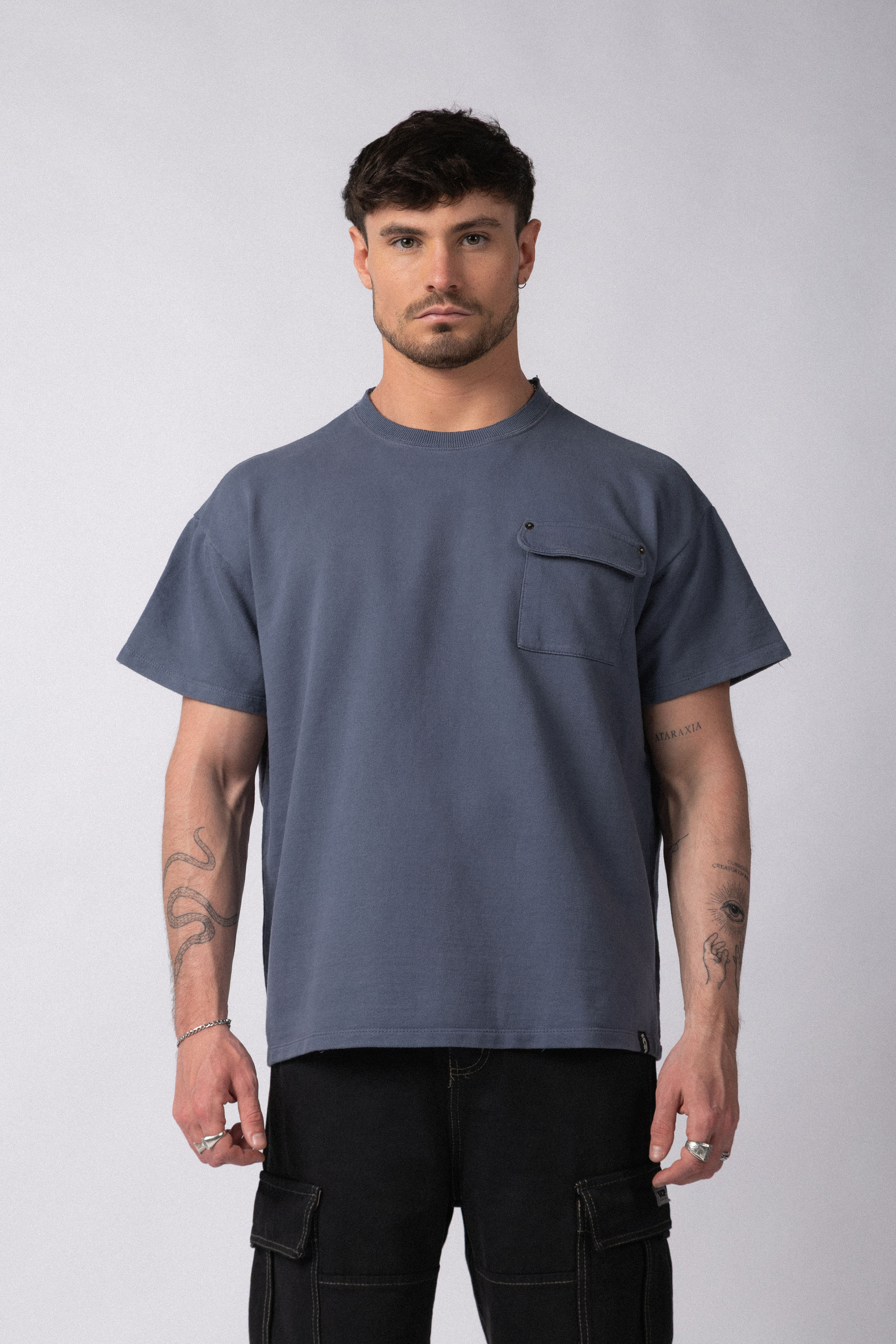 Remera Rustico Over Glow Navy