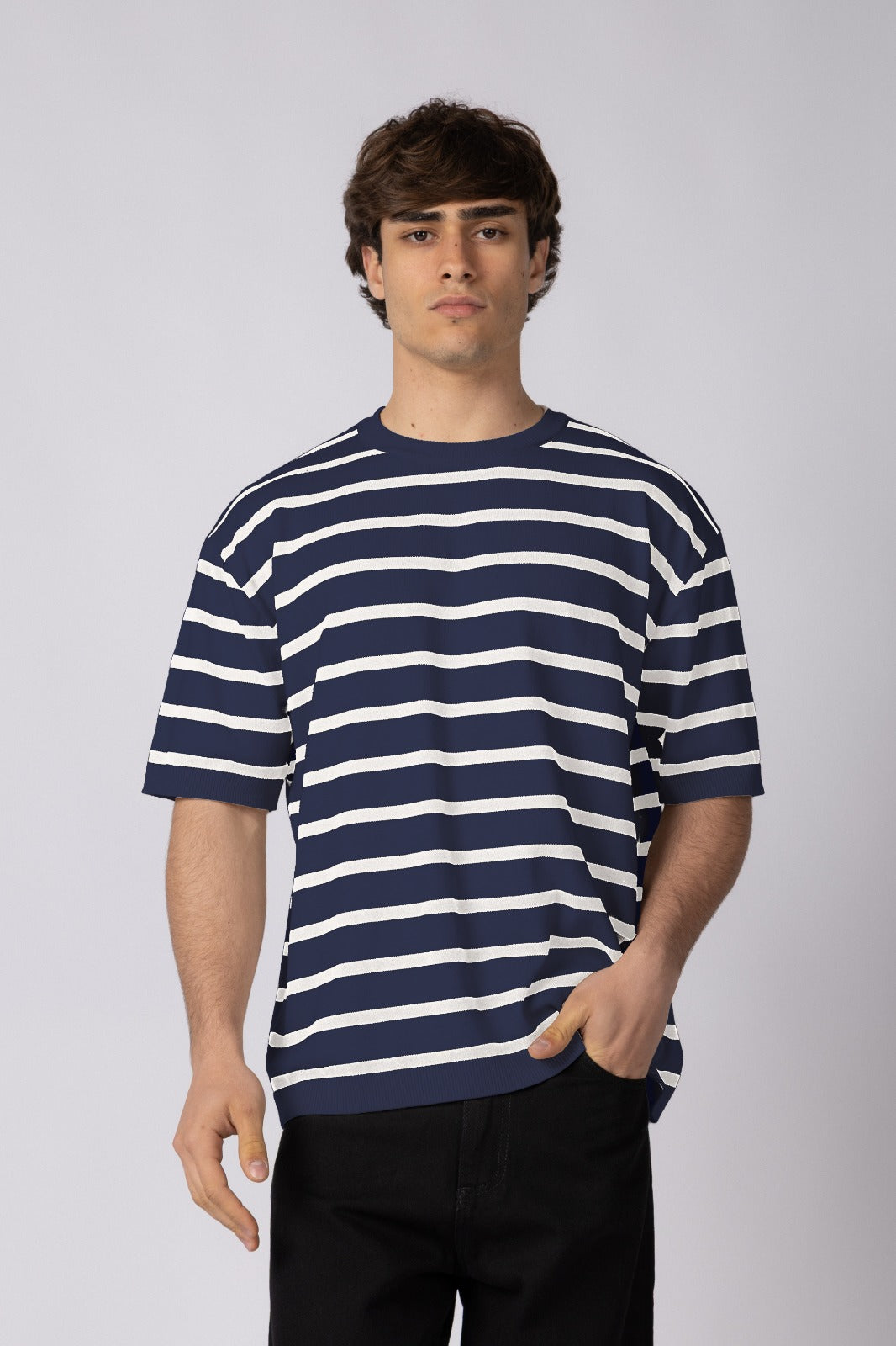 Remera Tejida Kross Navy