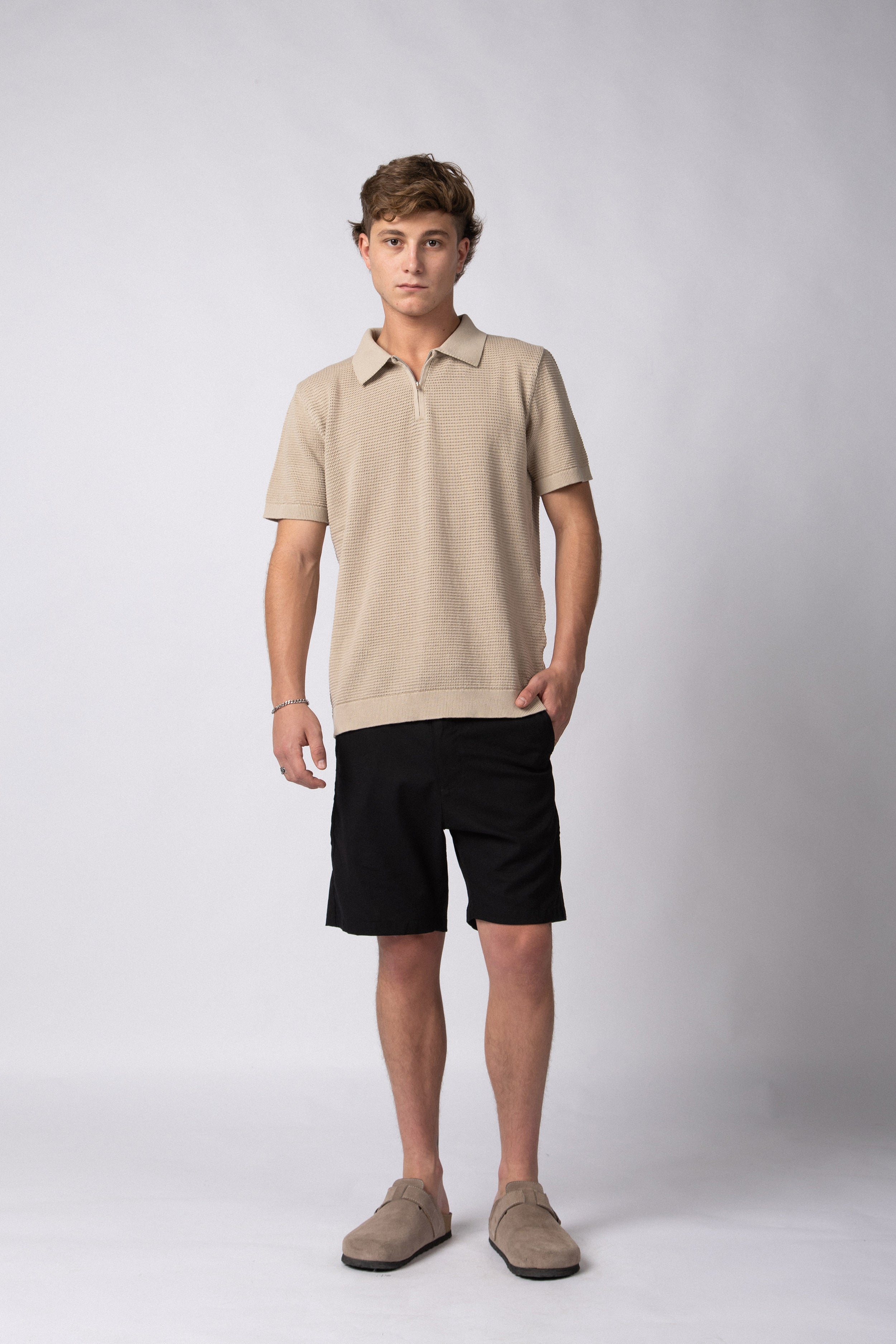 Bermuda Lino Rex Negra