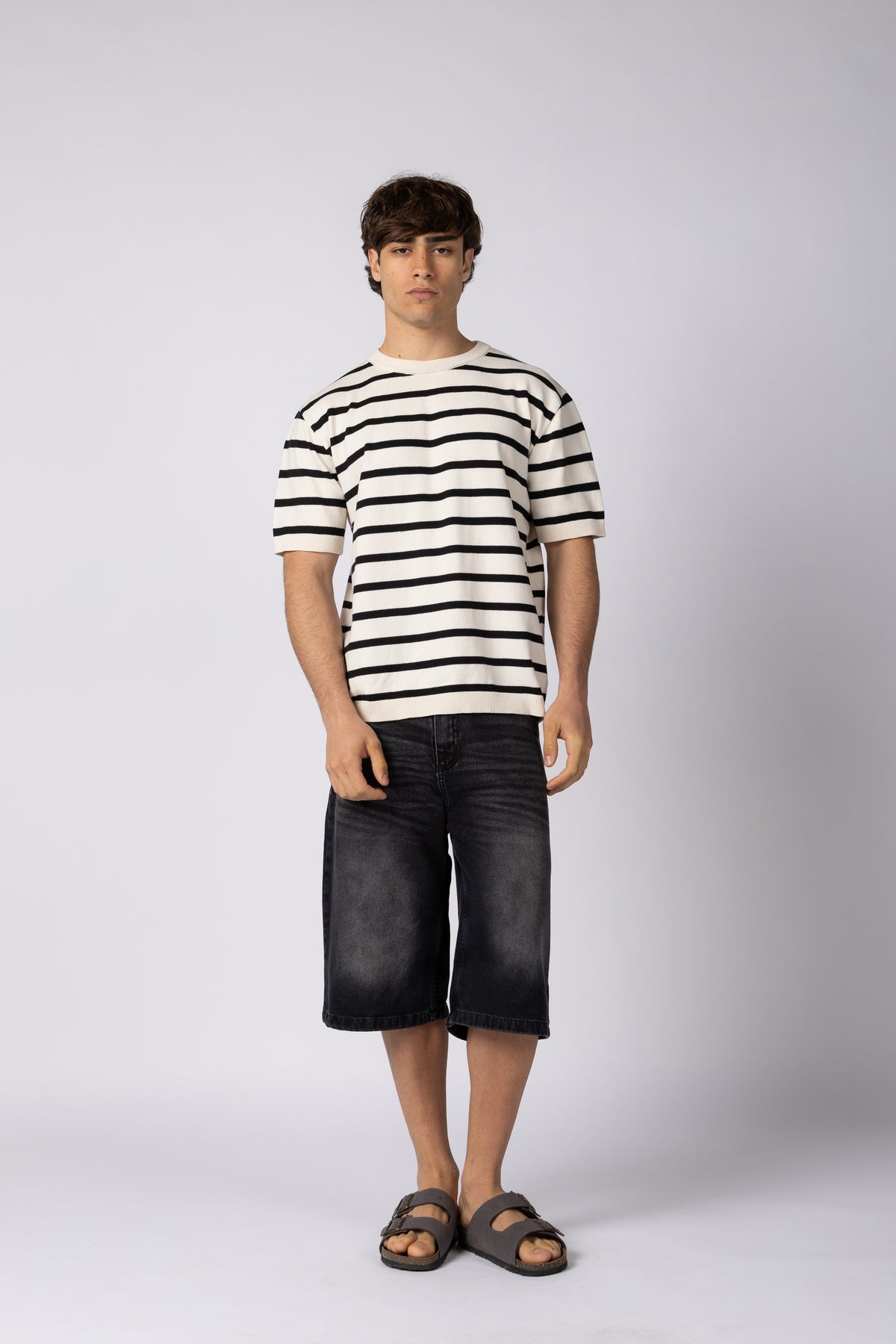 Bermuda Jean Baggy Draw Negra