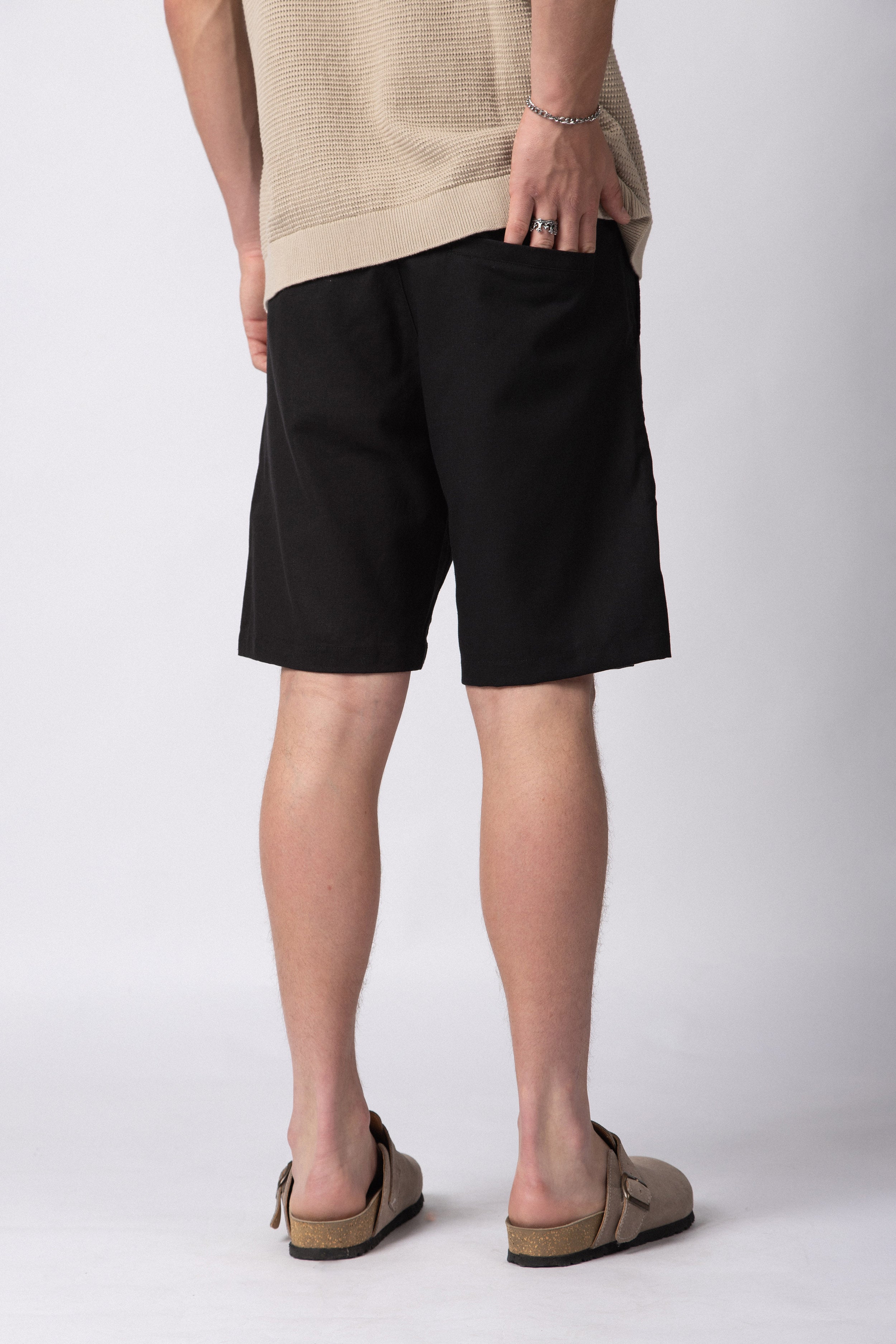 Bermuda Lino Rex Negra