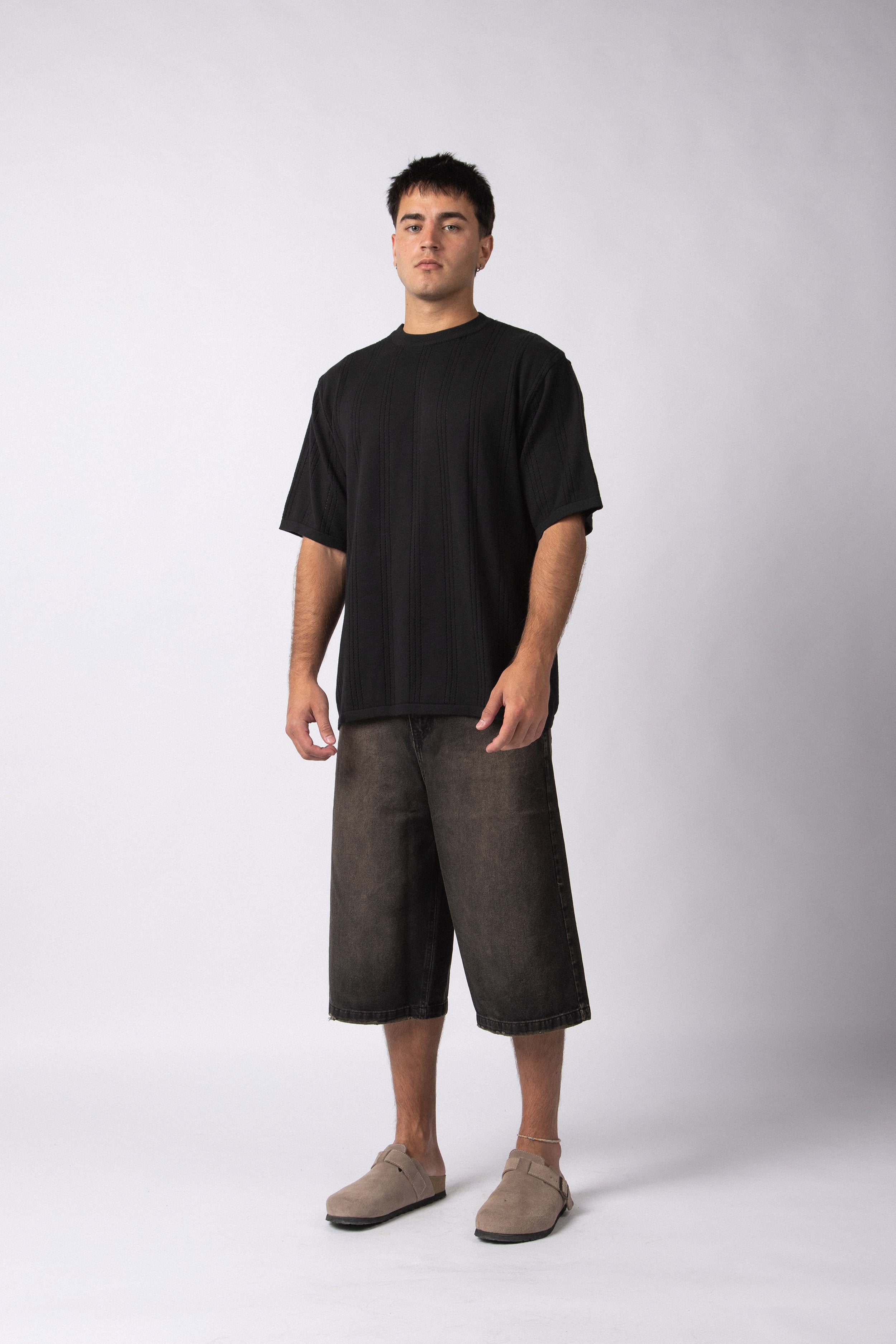 Remera Tejida Vito Negra